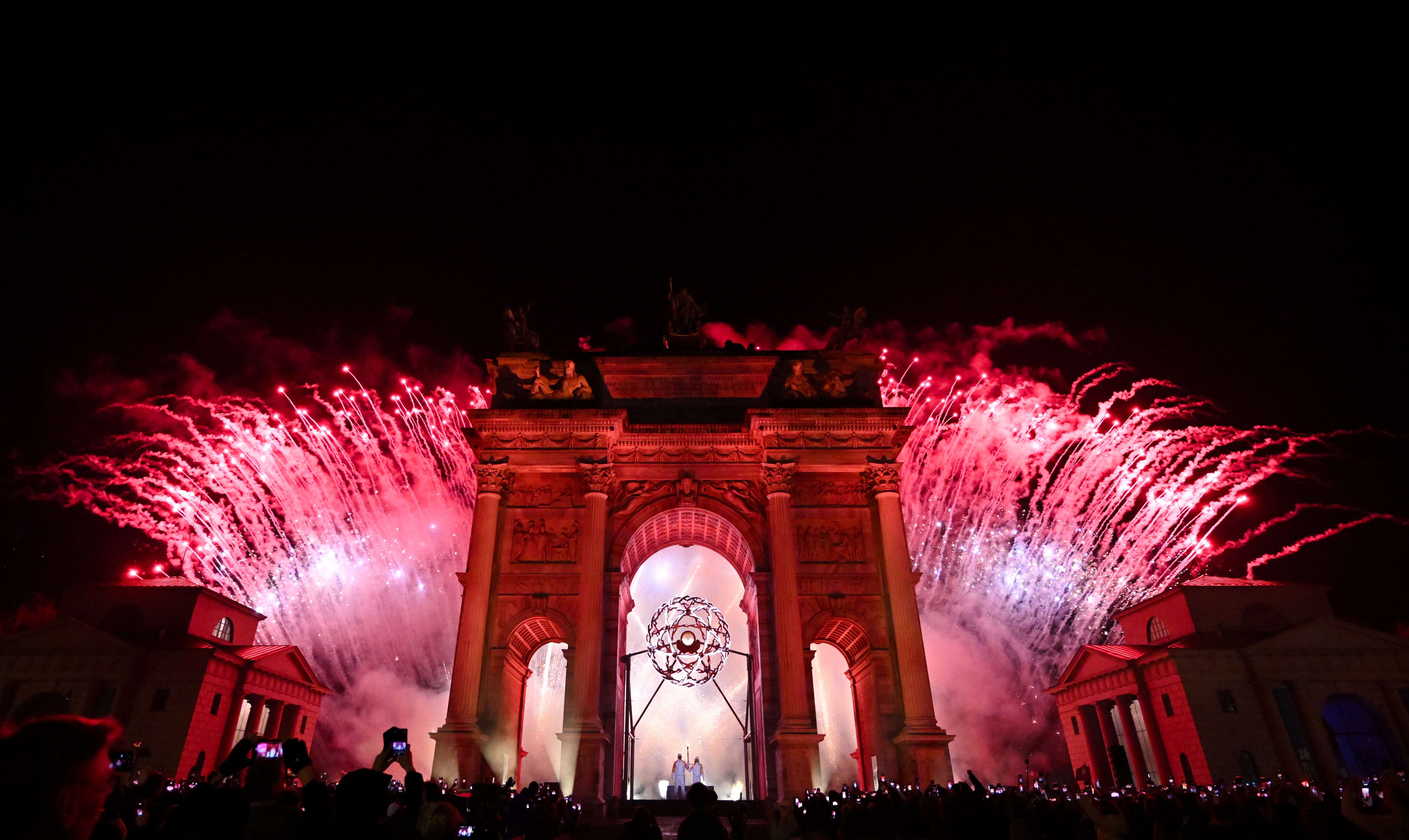 Olympic cauldrons were lit in both Milan and Cortina (Carl Sandin/POOL)