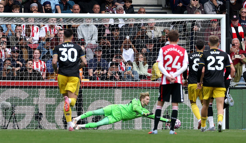 Kelleher's penalty-saving record is the best in the league, stopping three of six this season