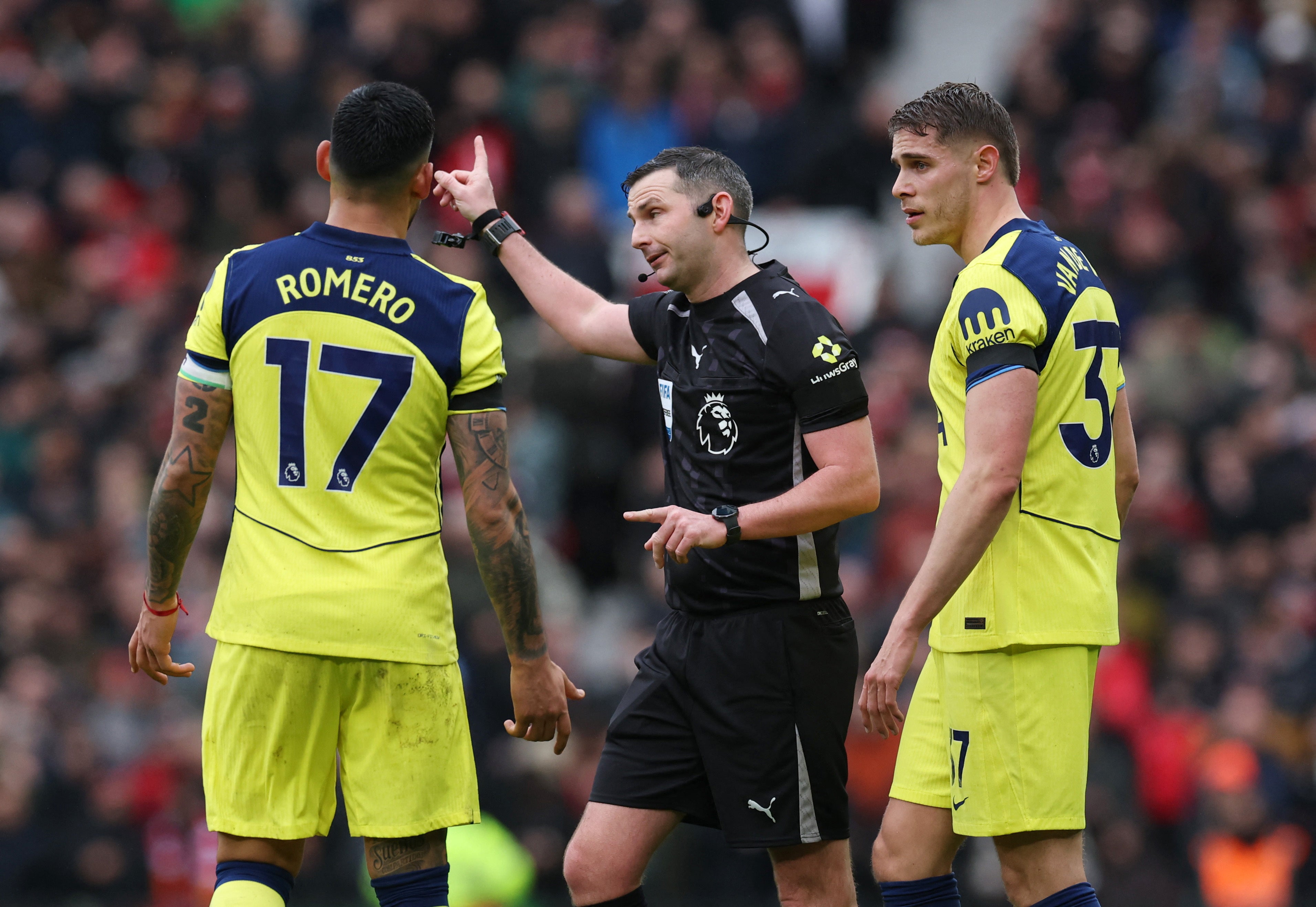 Romero was reported to have apologised to his teammates by manager Thomas Frank and goalkeeper Guglielmo Vicario