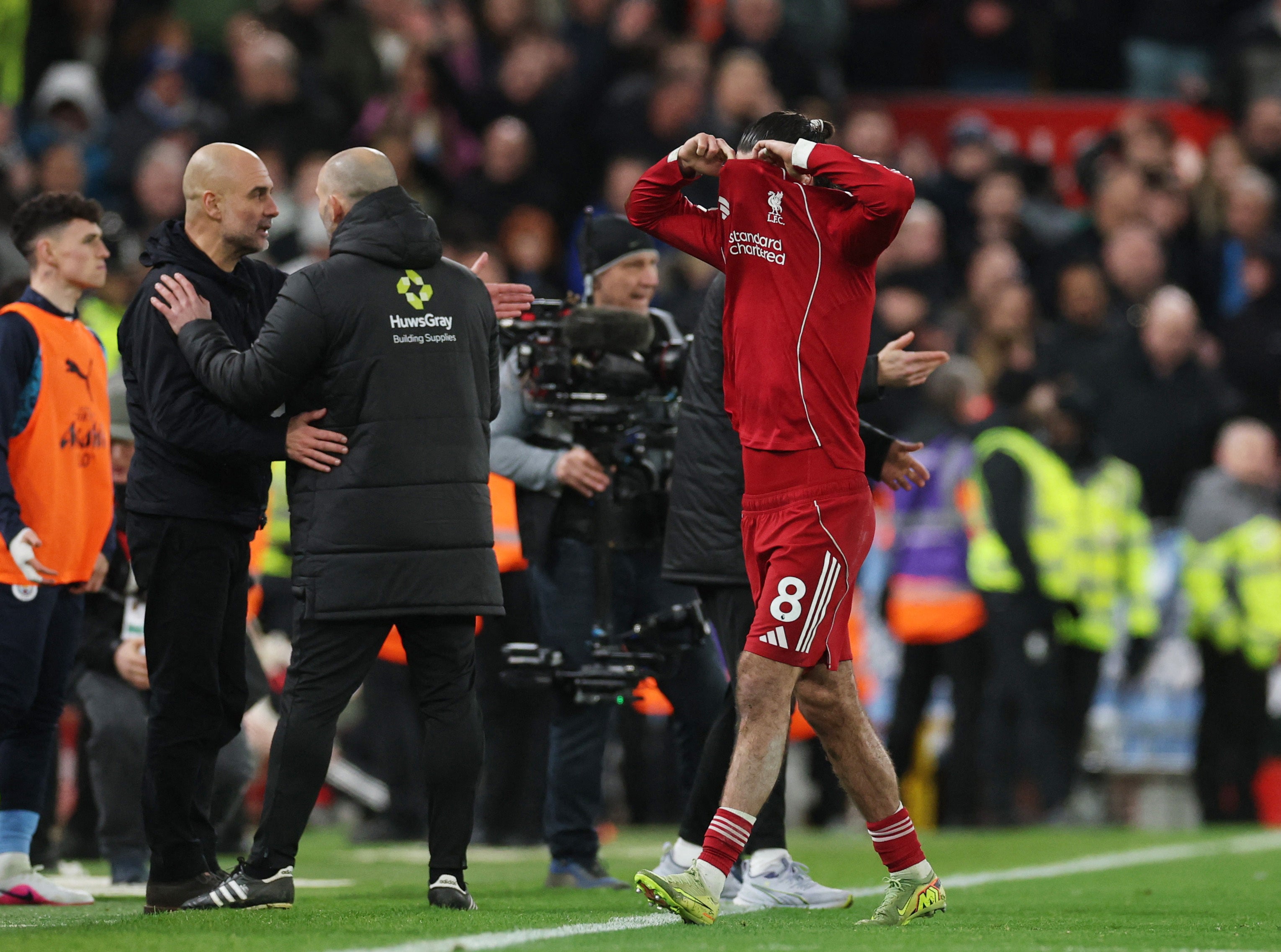 Szoboszlai was sent off in the last minutes of the loss to Man City