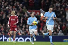 Bernardo Silva feared title race was over before Man City comeback at Liverpool