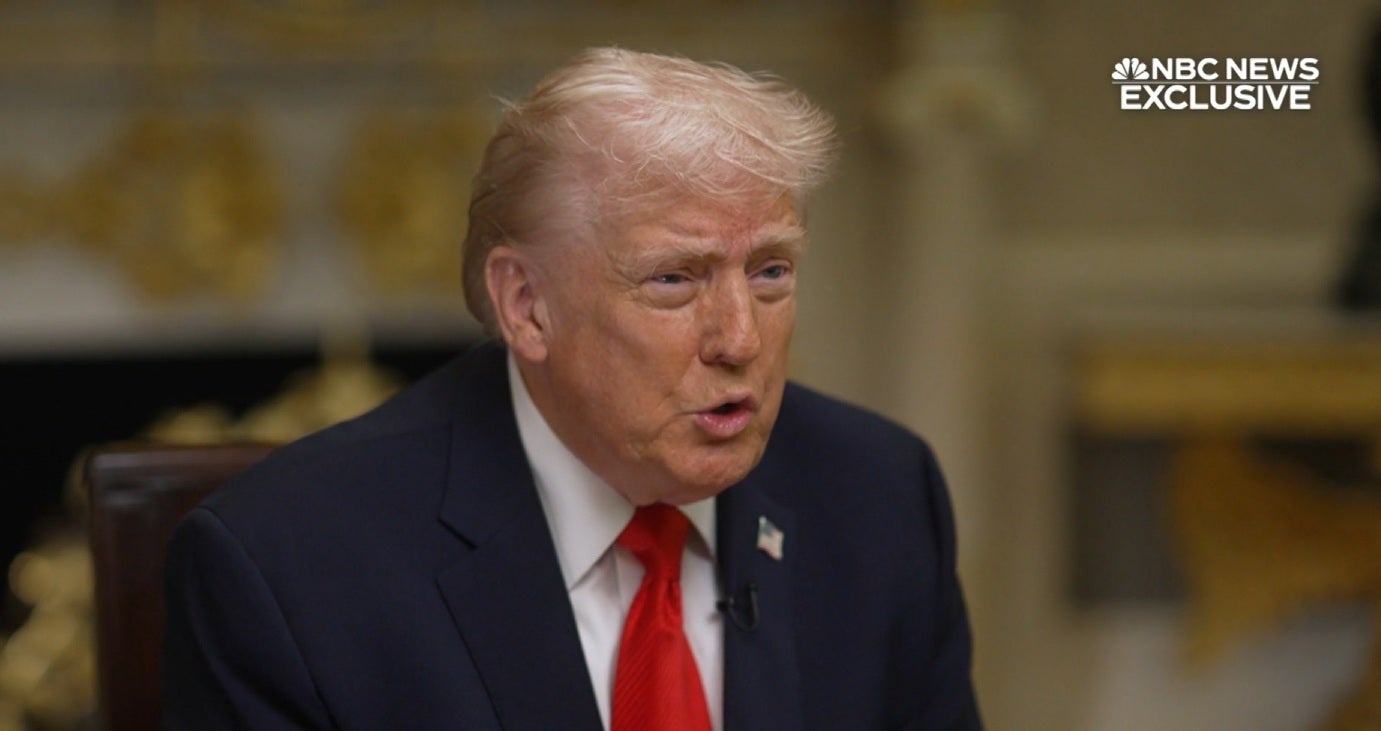 Donald Trump appeared on NBC for an interview set to air alongside Sunday's Super Bowl between the Patriots and Seahawks