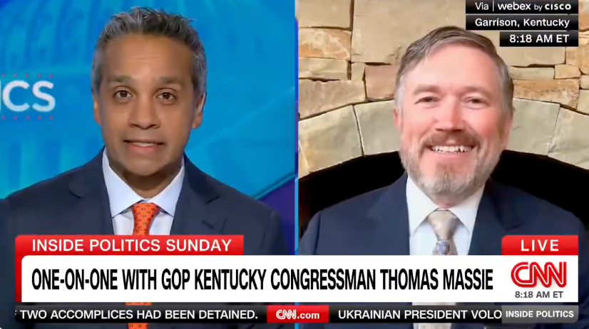 ‘He should just resign!’ Massie told CNN’s Manu Raju, after it emerged that Lutnick visited Epstein’s private Caribbean island with his family on at least one occasion and accepted an invitation in 2012