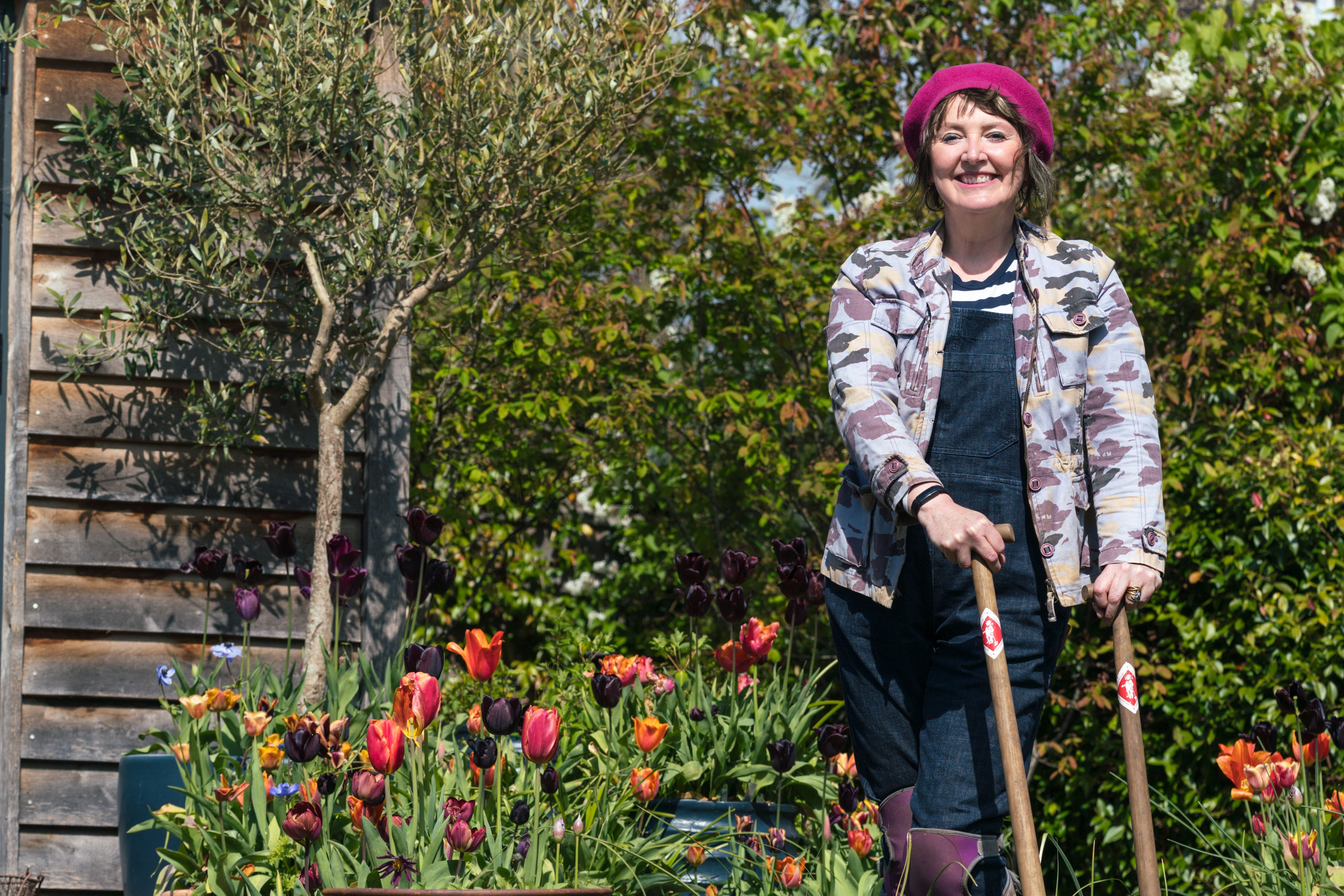 Award-winning garden designer Ann-Marie Powell in her spring garden