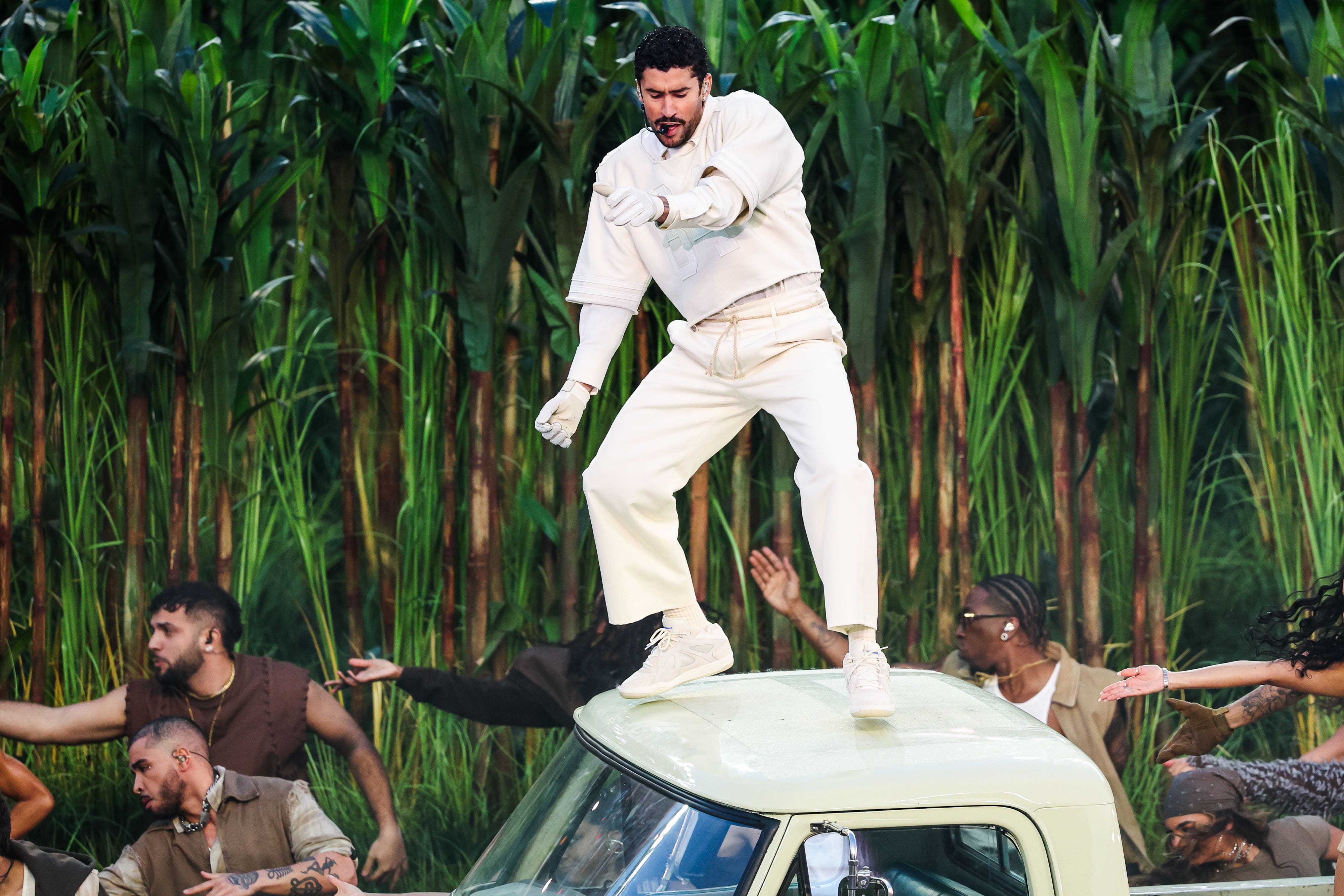 Bad Bunny delivered an upbeat message of love and hope during his Super Bowl performance, in what many saw as a rebuke to President Trump