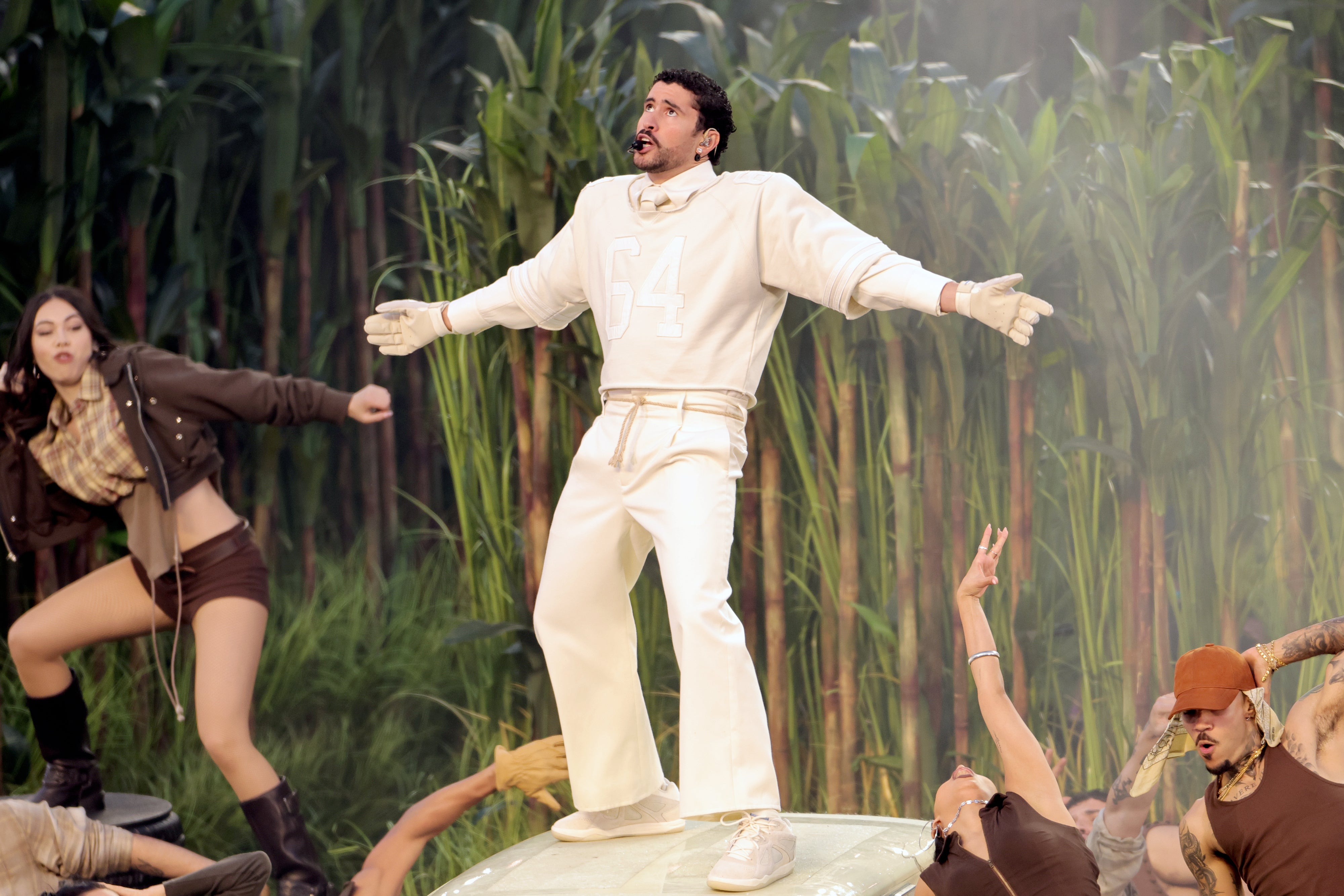 Bad Bunny’s halftime show was set to a similar backdrop used in his Puerto Rico residency