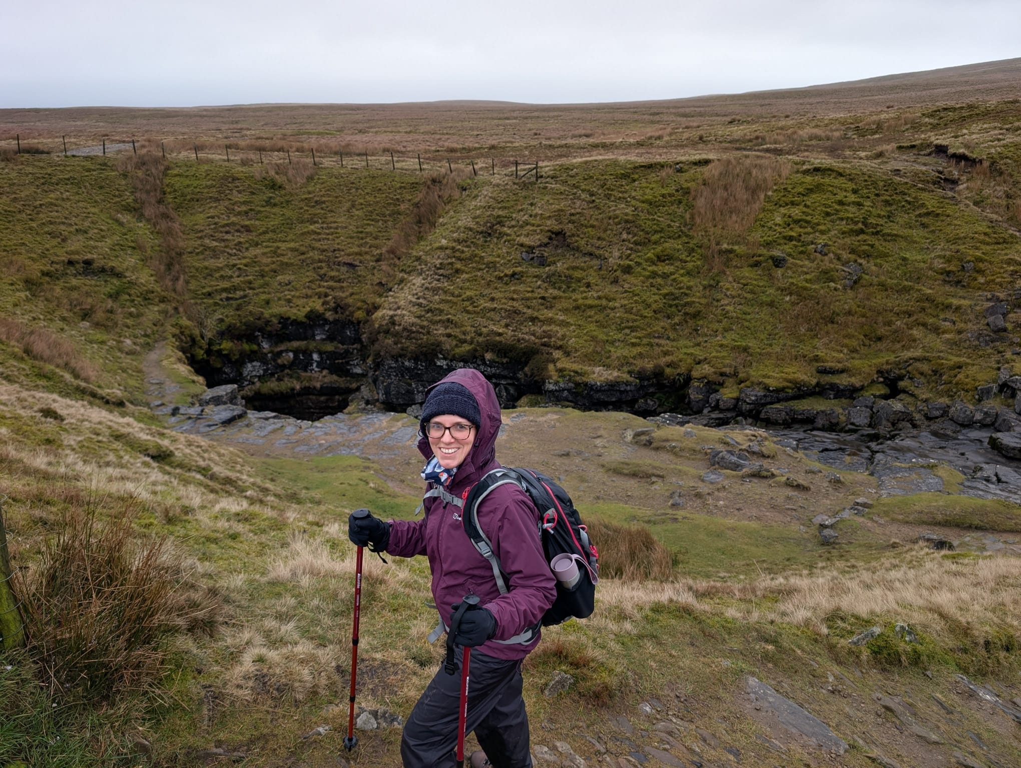 Emily-Ann exploring Gaping Gill in the Yorkshire Dales