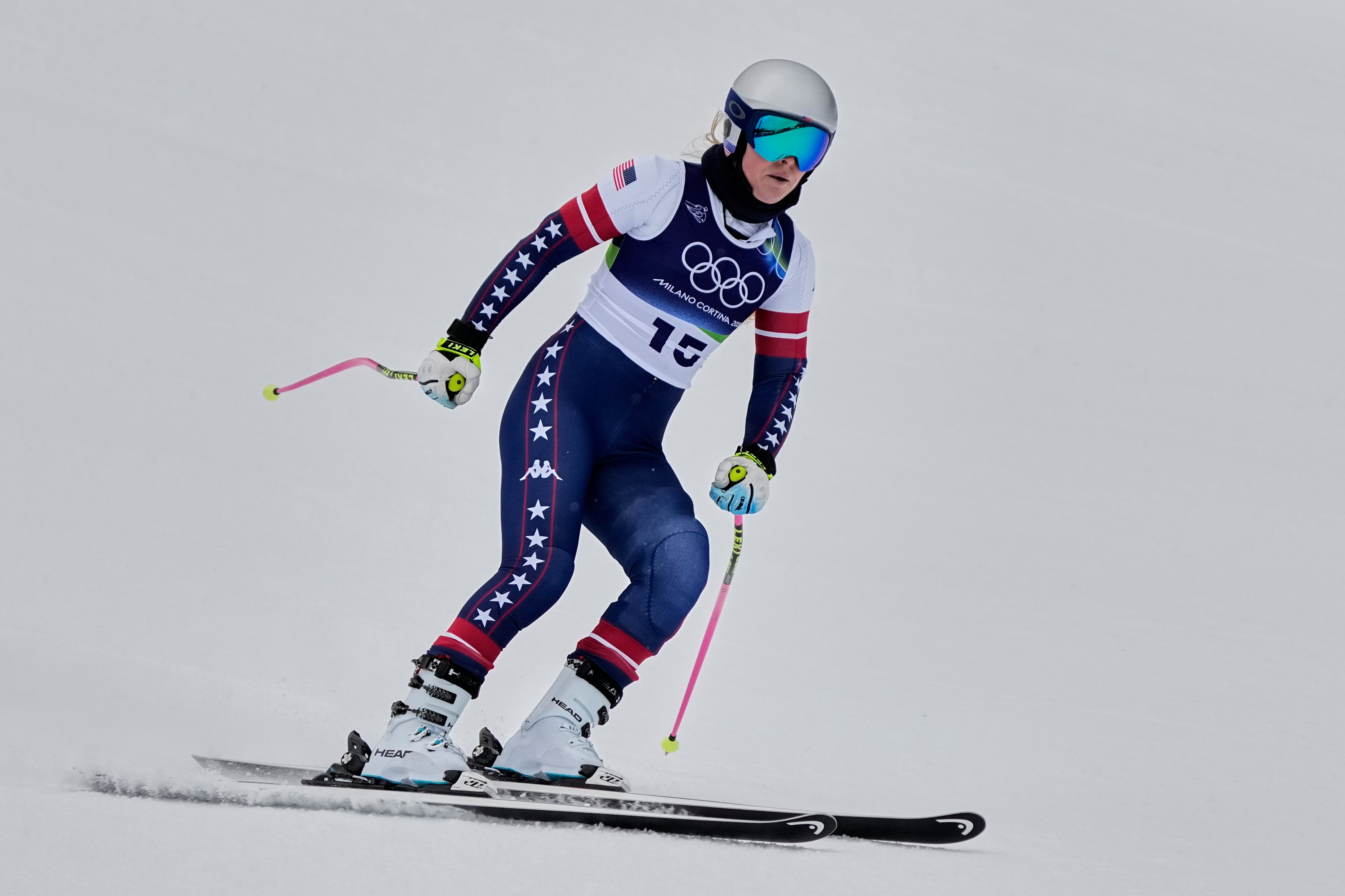 Vonn decided to race just days after rupturing her ACL