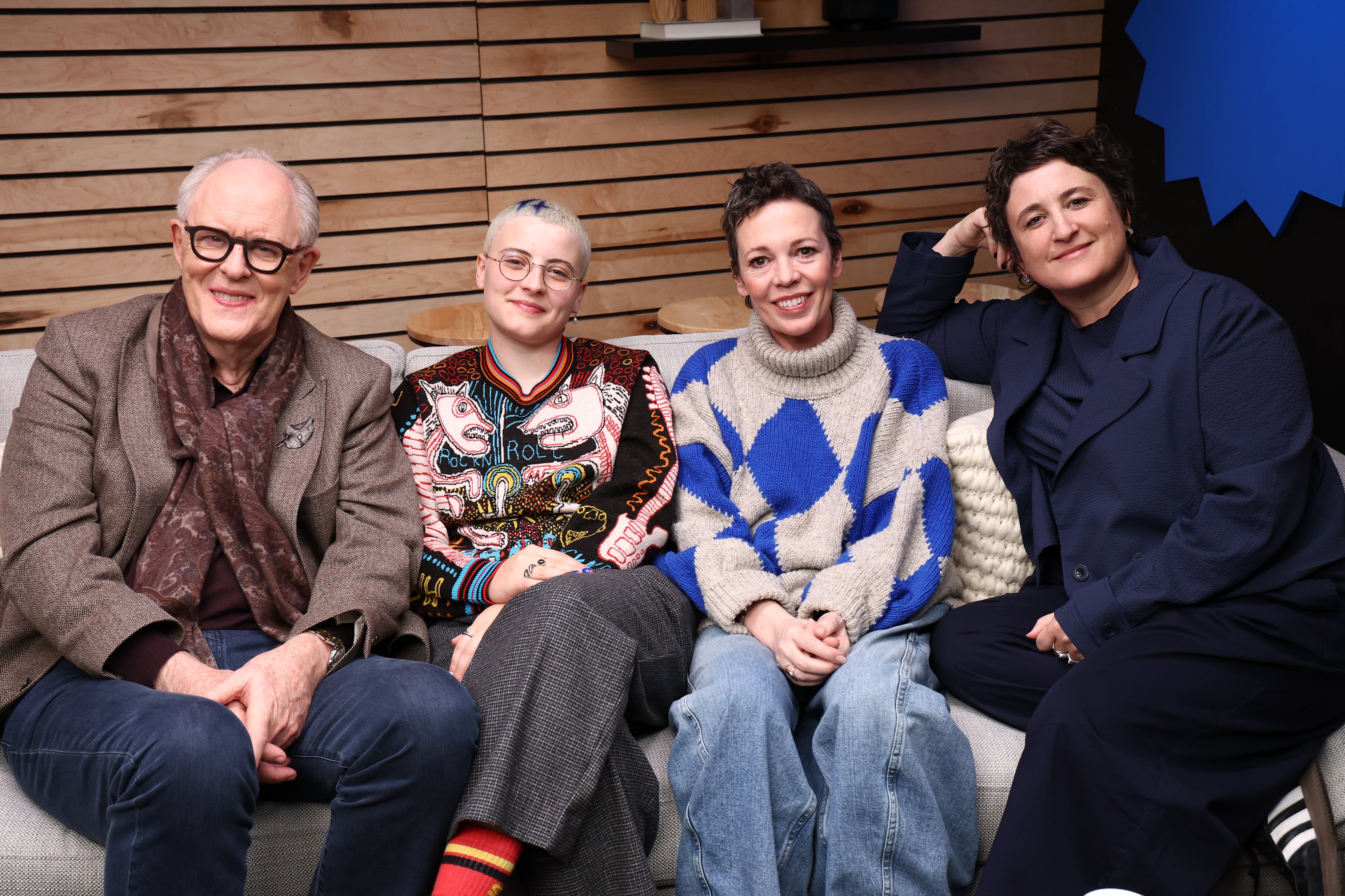 John Lithgow and Aud Mason-Hyde with ‘Jimpa’ co-star Olivia Colman and director Sophie Hyde