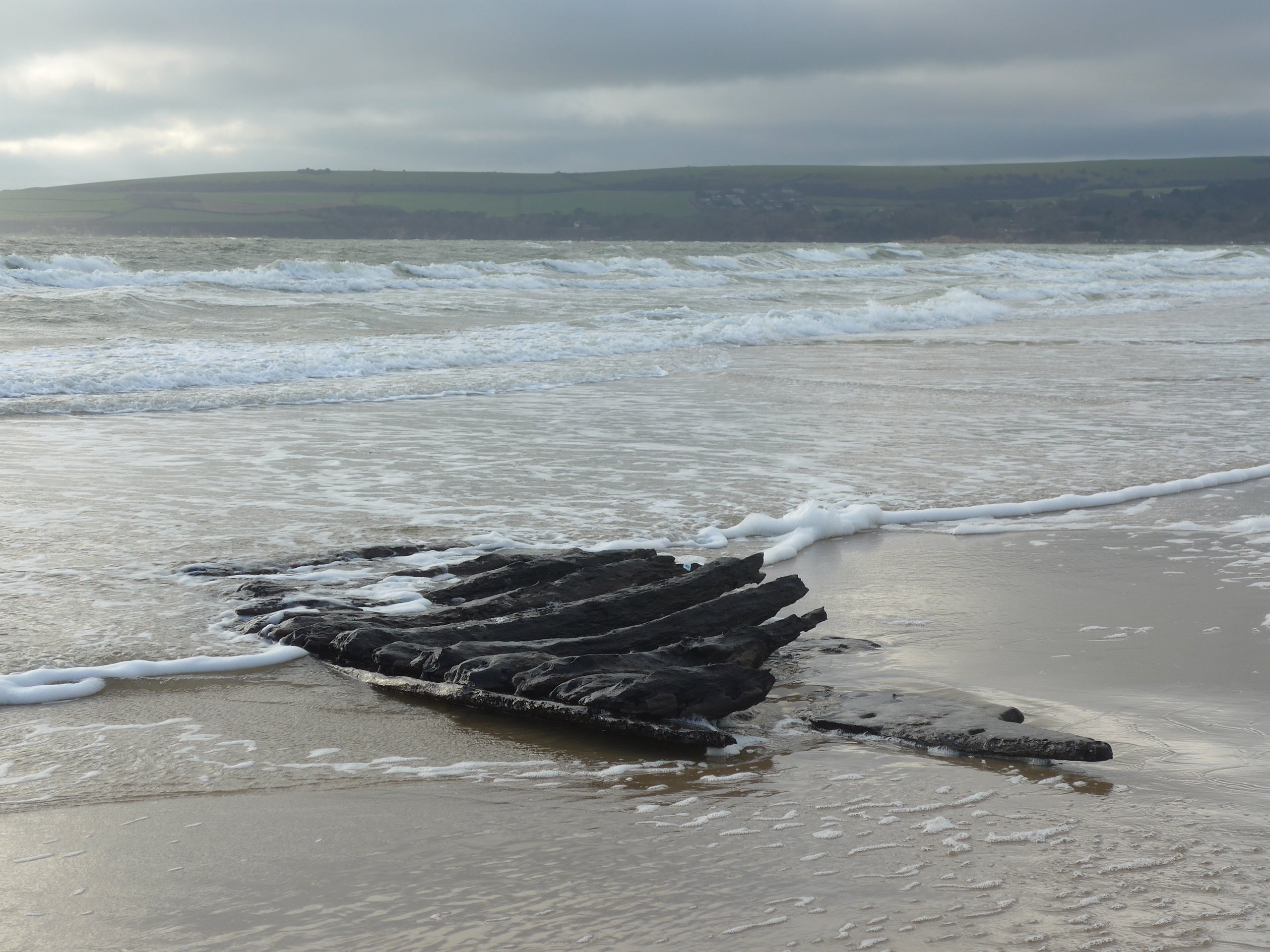The timbers are believed to have come from a 17th-century shipwreck