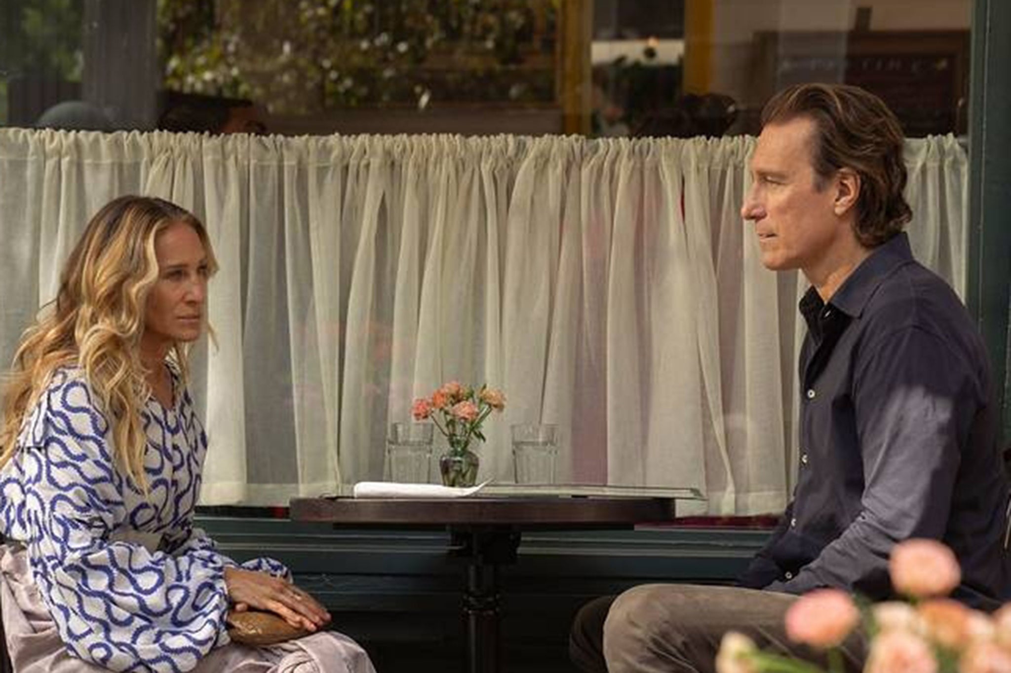 Ouch: Sarah Jessica Parker and John Corbett share an awkward moment in ‘And Just Like That...’