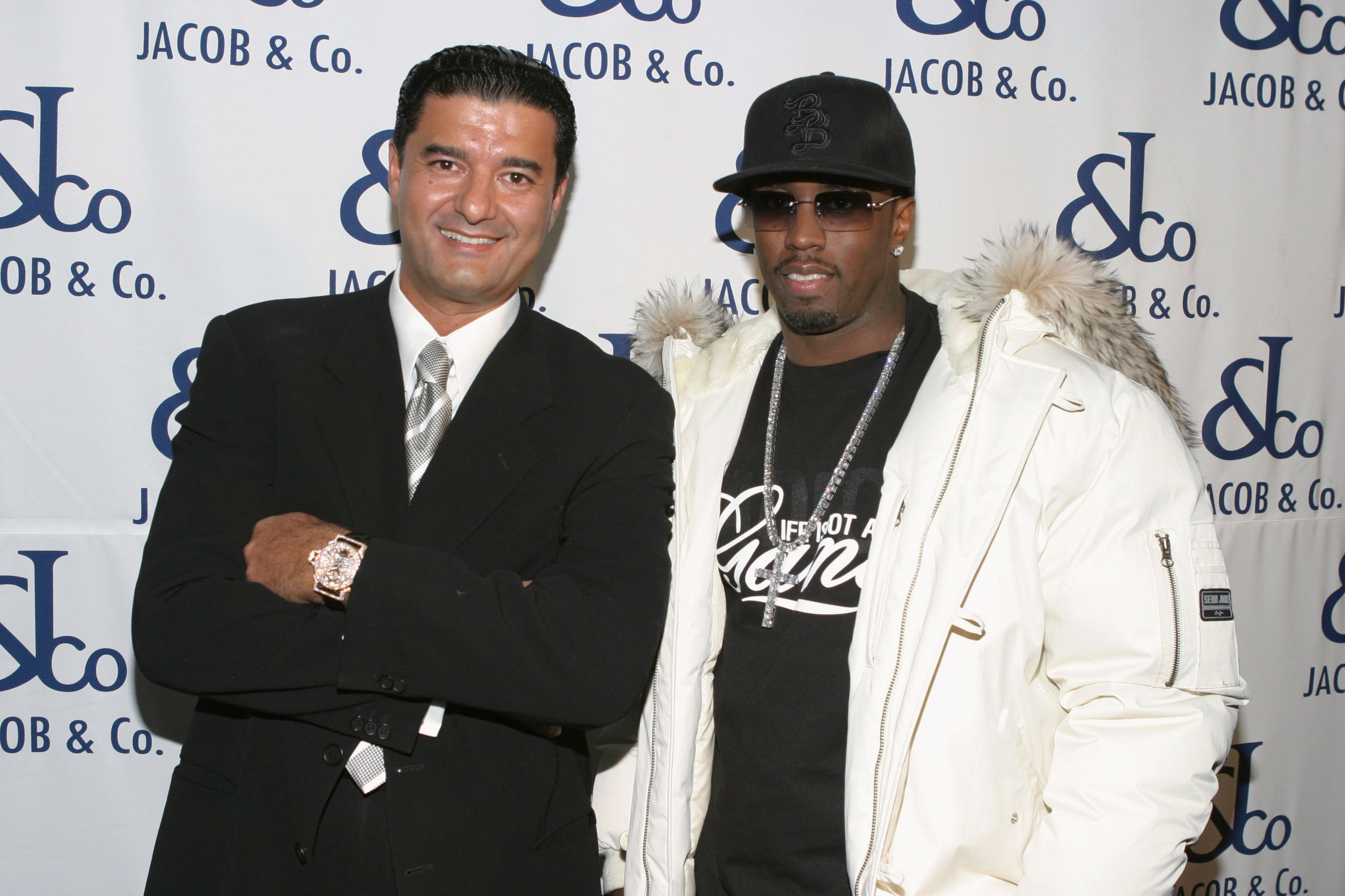 Jacob 'Jacob the Jeweler' Arabo (left) has created designs for everyone from Sean 'Diddy' Combs (right) to Jay-Z to Derek Jeter, and has been name-checked in more than 100 songs to date