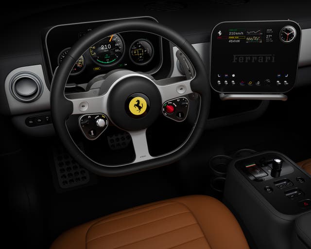<p>The Ferrari Luce interior has been designed by former Apple design boss Jony Ive – and you can tell </p>