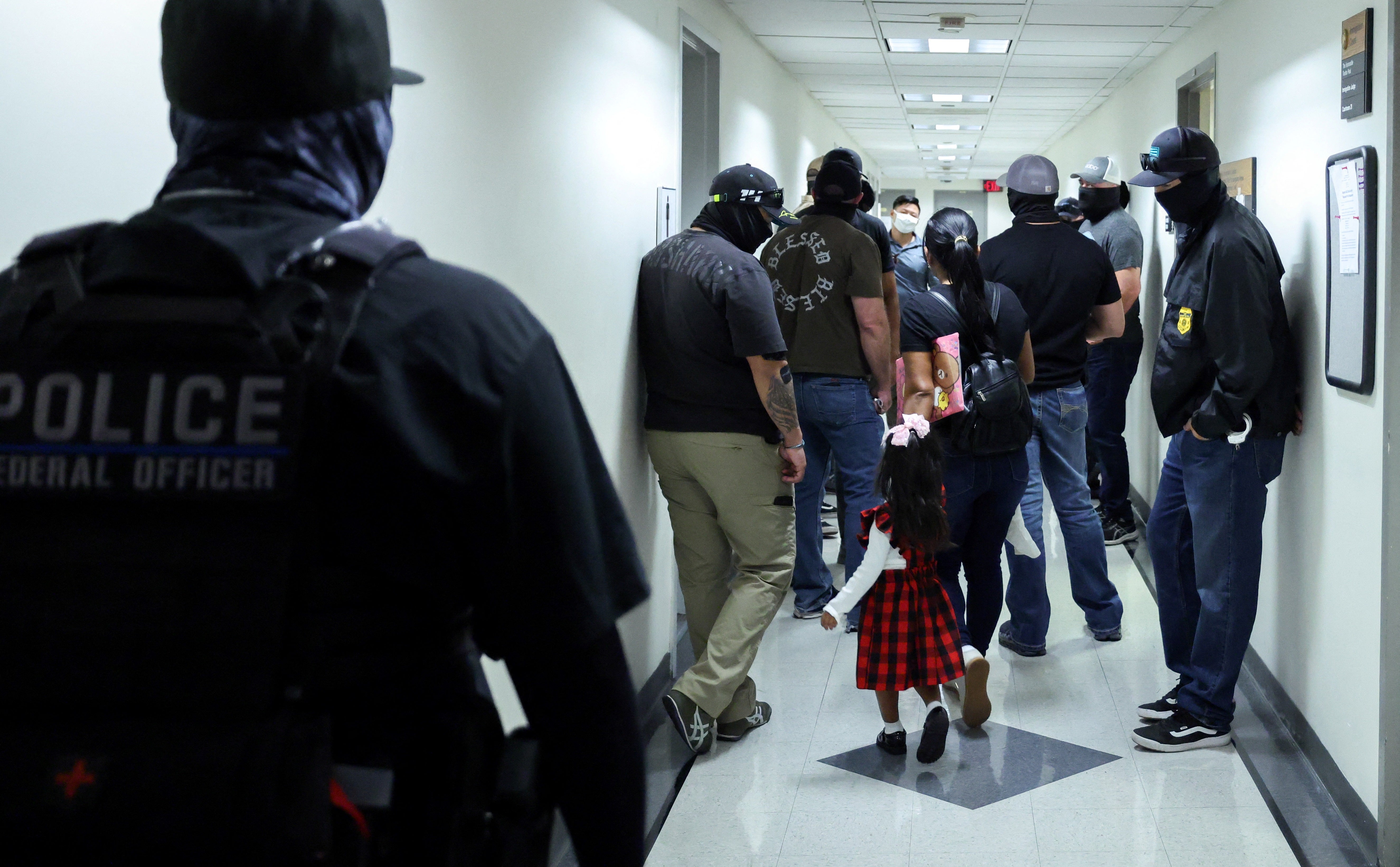 <p>A growing number of immigrant families are being detained at a rural facility in Texas as the Trump administration turned its focus on people with families in the country’s interior</p>