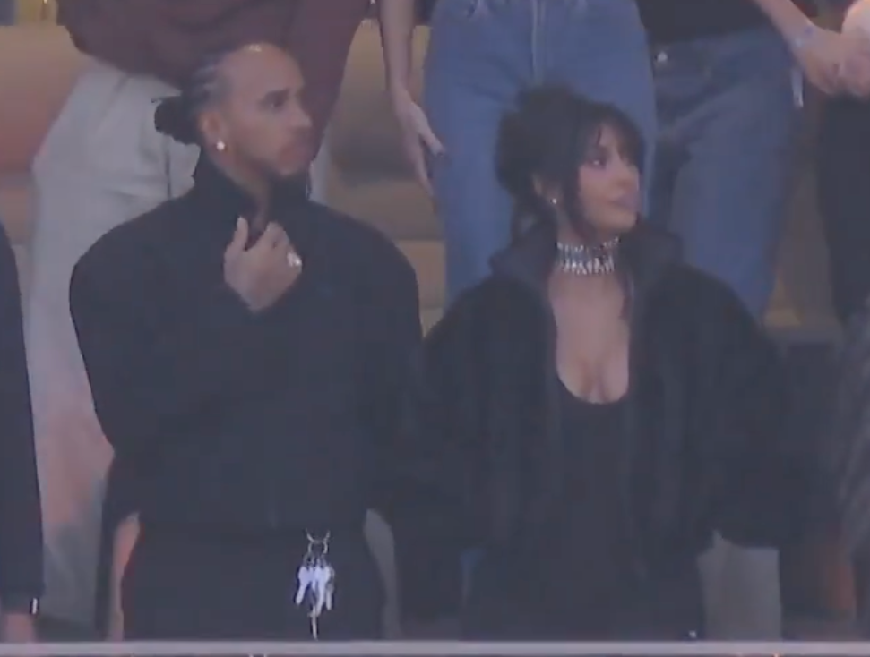 Lewis Hamilton and Kim Kardashian further fueled romance rumors after the two were seen sitting next to each other at the 2026 Super Bowl