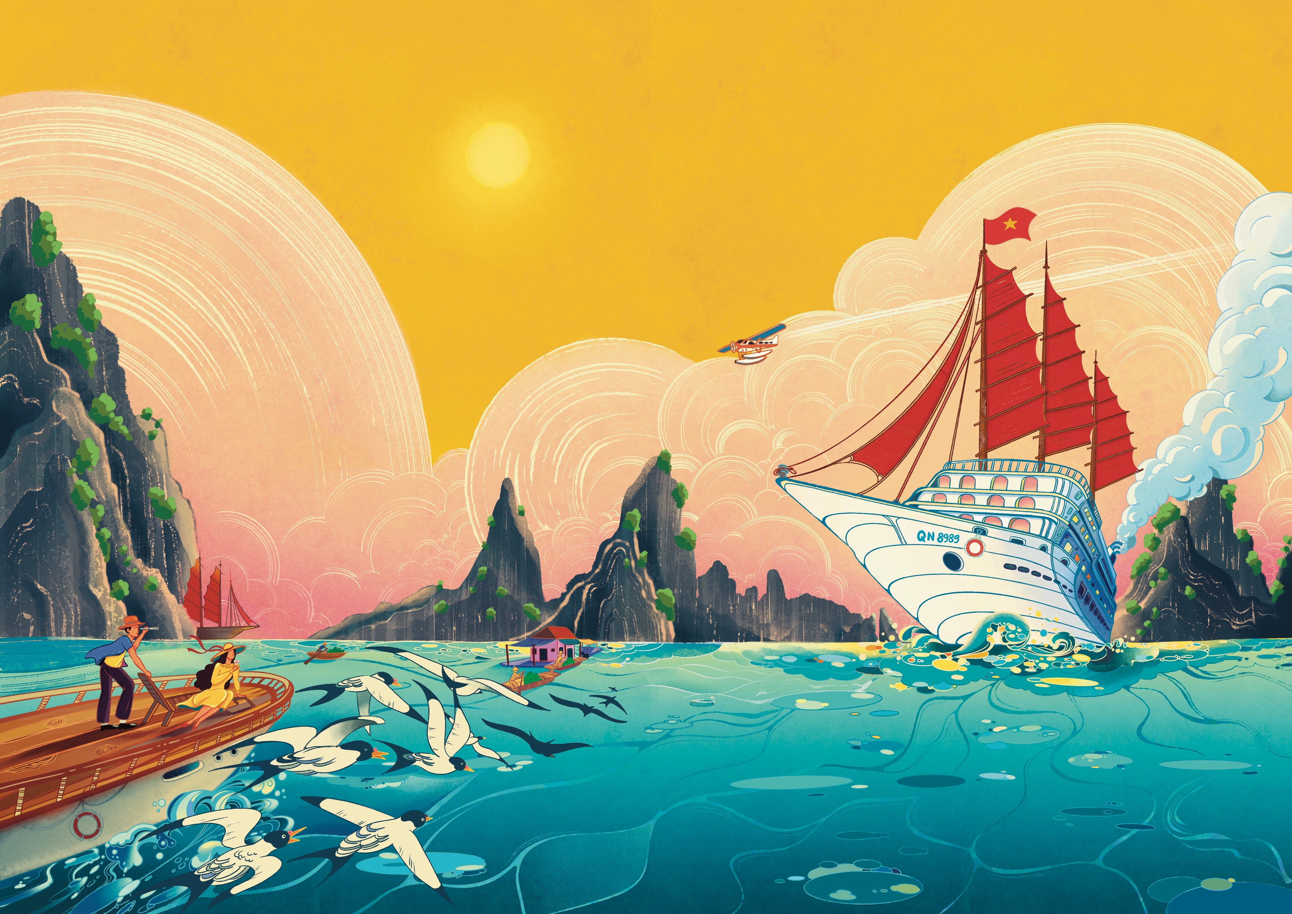 Art from Vietnamese artist Hoan Phan will feature across MSC World Asia