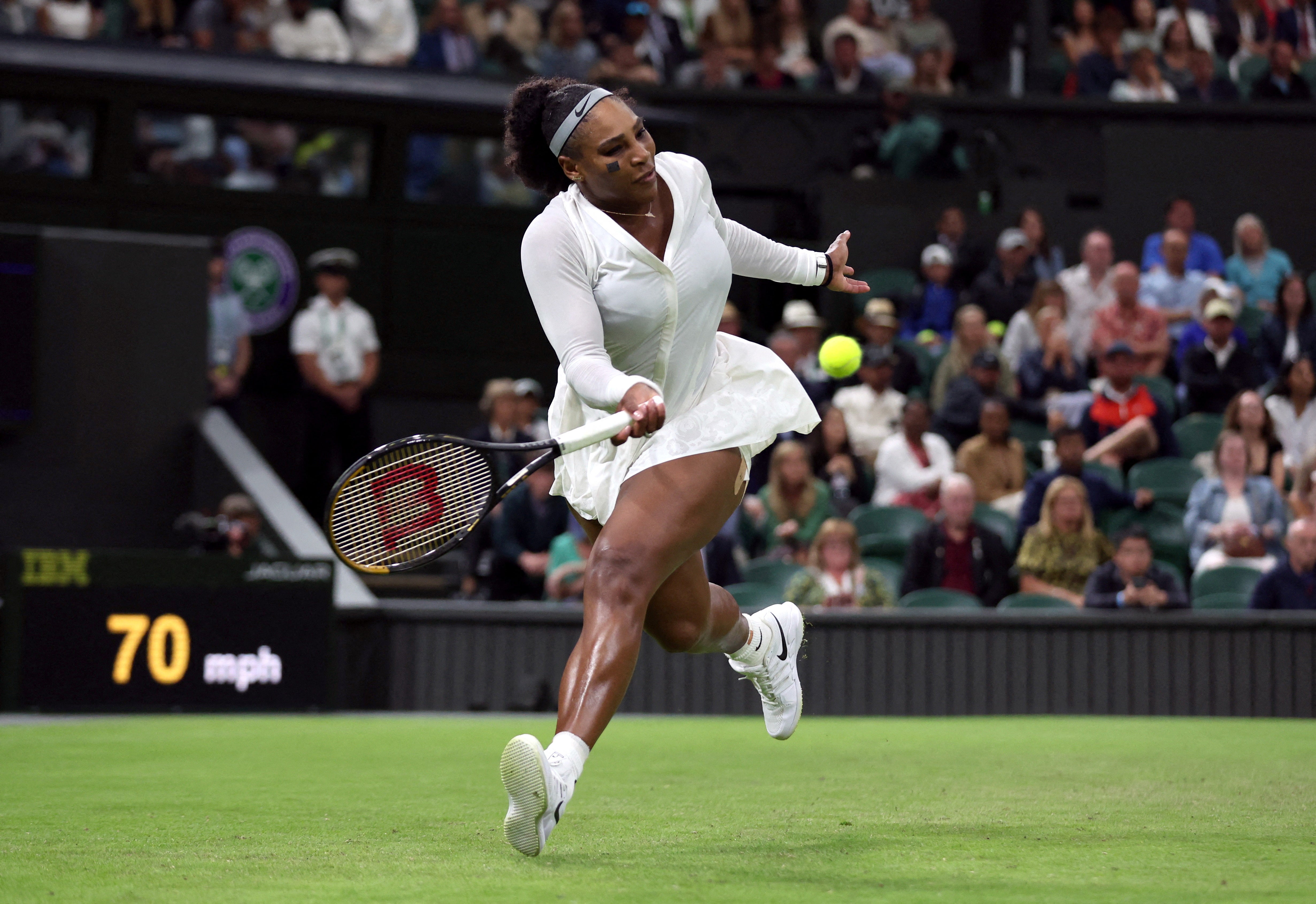 Serena Williams during her last appearance at Wimbledon in 2022