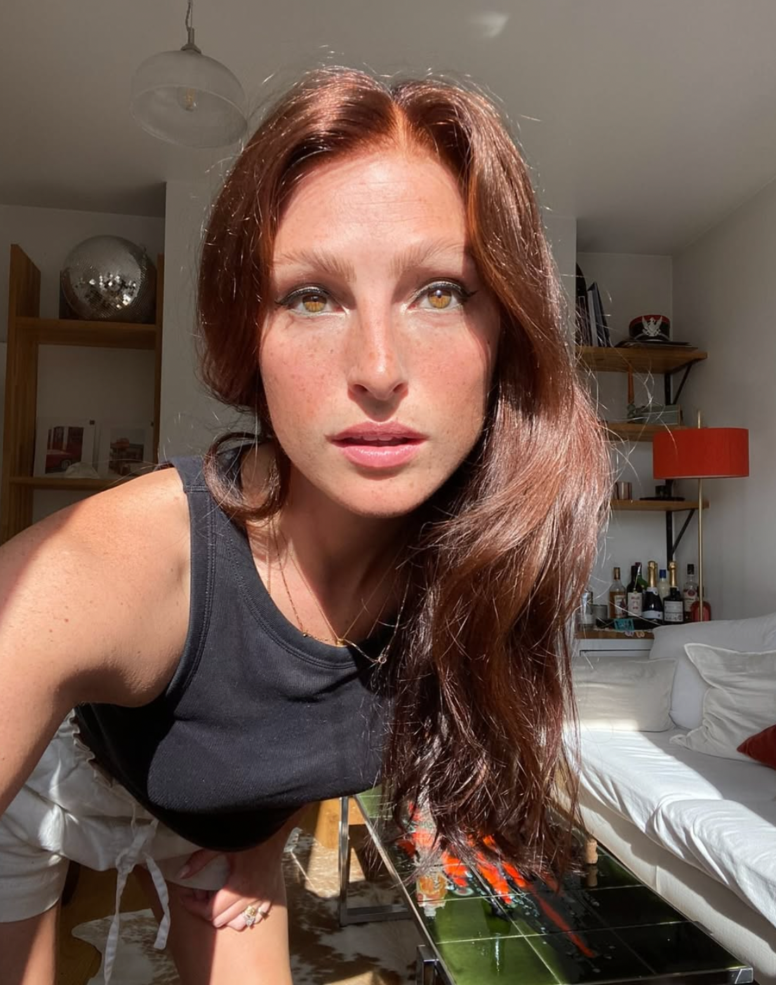 Amber Jean wearing one of her company’s wigs