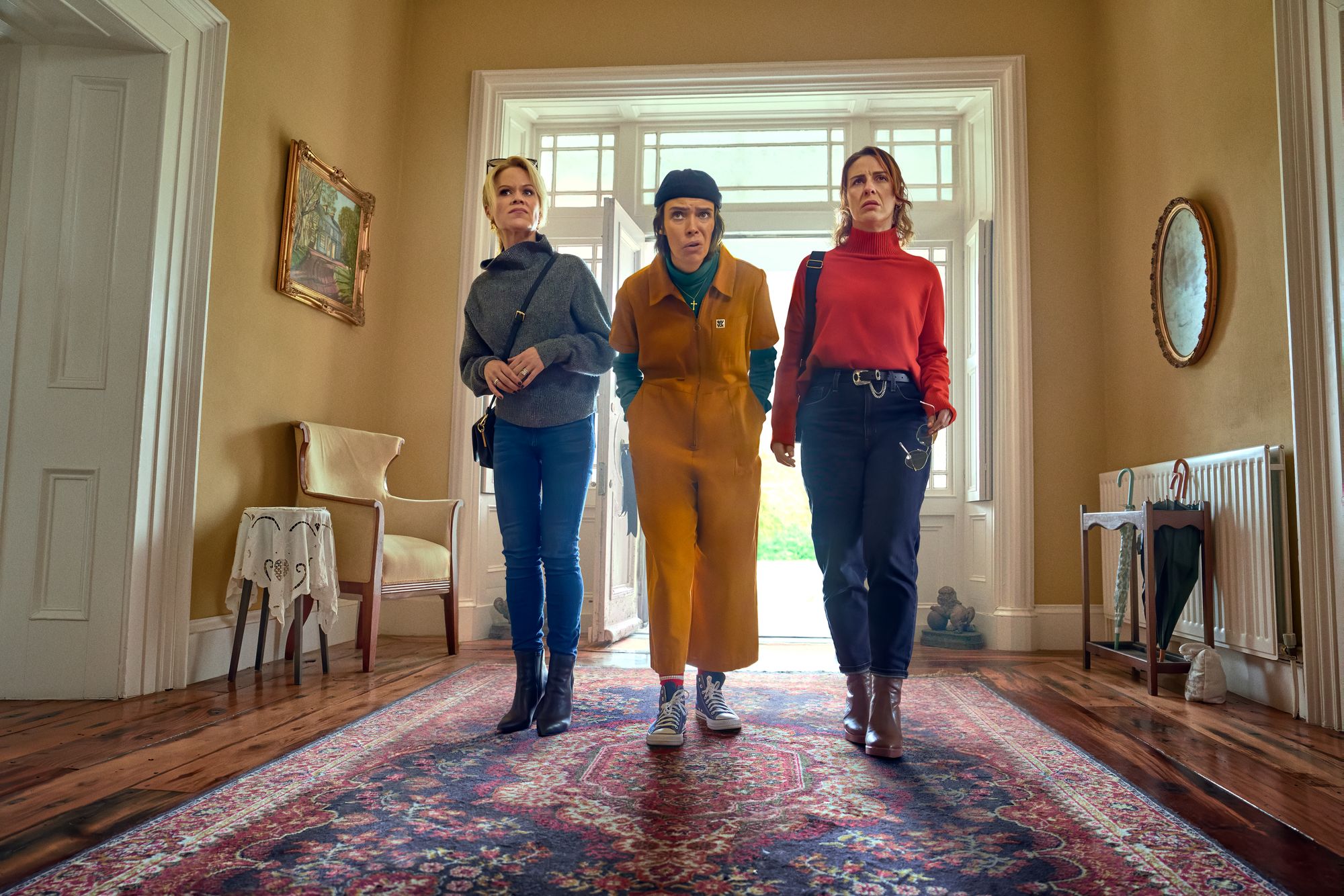 Robyn, Dara and Saoirse are brought together when they’re invited to their friend’s wake
