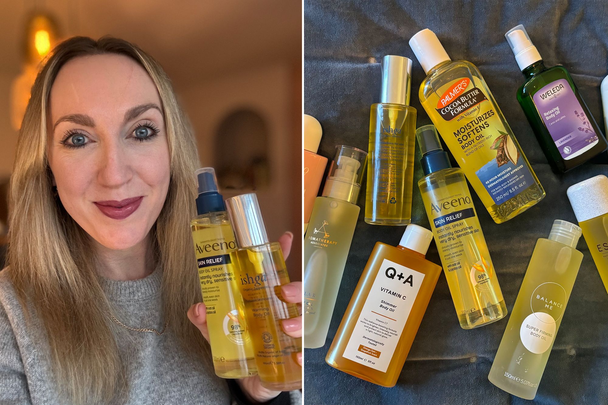 <p>I used the products after a shower, for patches of dry skin and while winding down</p>