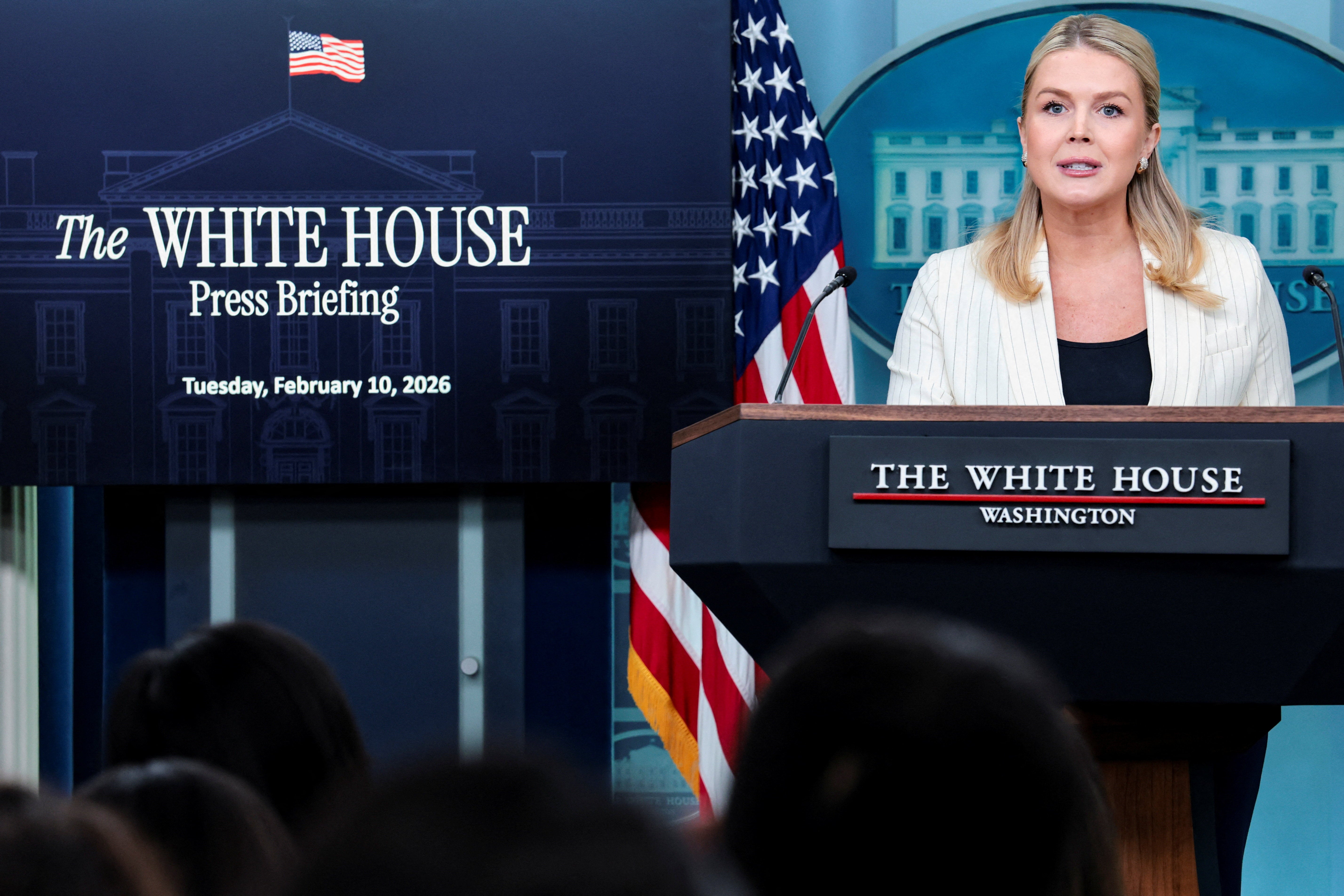 White House Press Secretary Karoline Leavitt appeared to contradict claims by Donald Trump that he had not asked to rename New York’s Penn Station after himself
