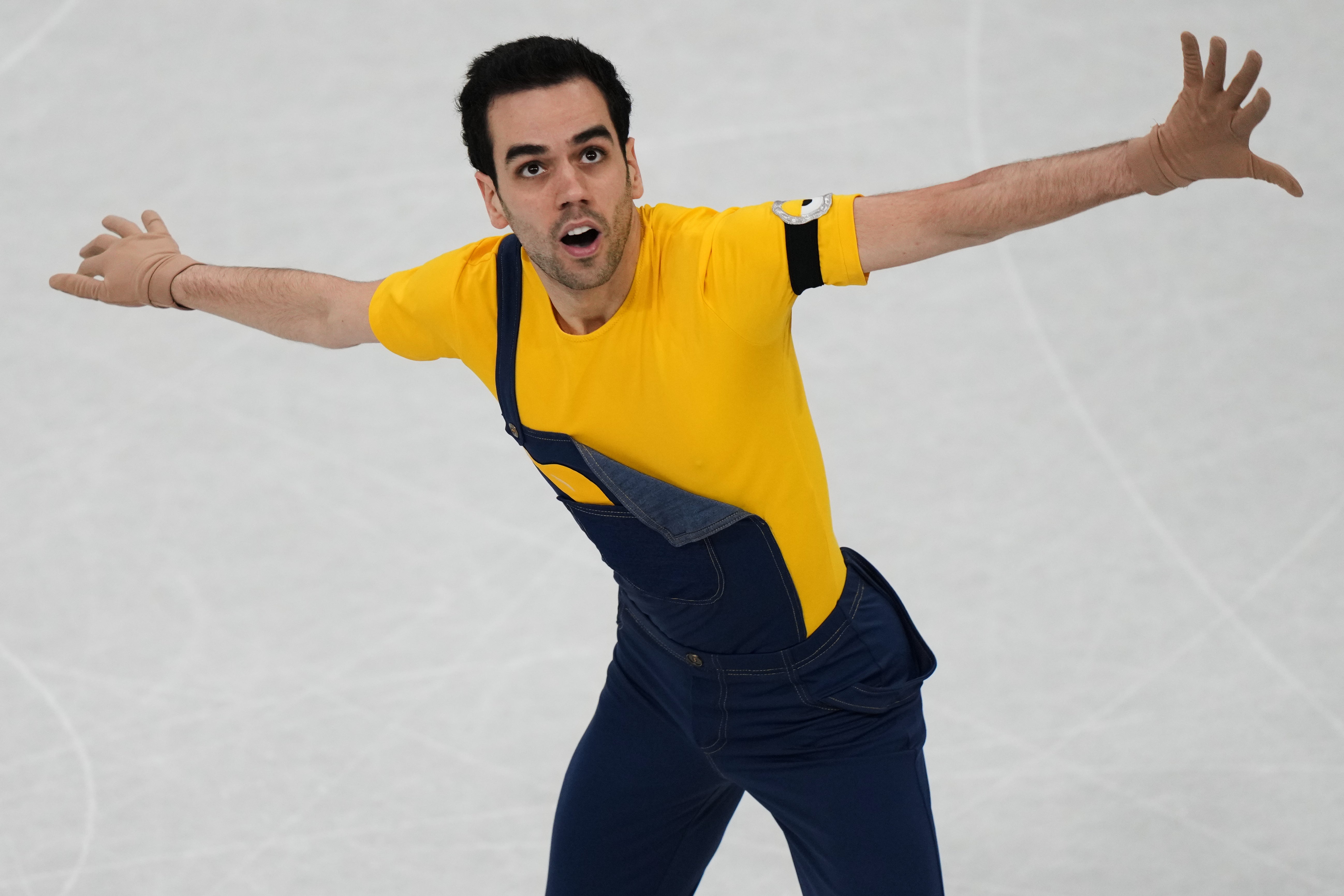 Sabate finished 25th in the short program, falling one spot short of qualifying for Friday's free skate.