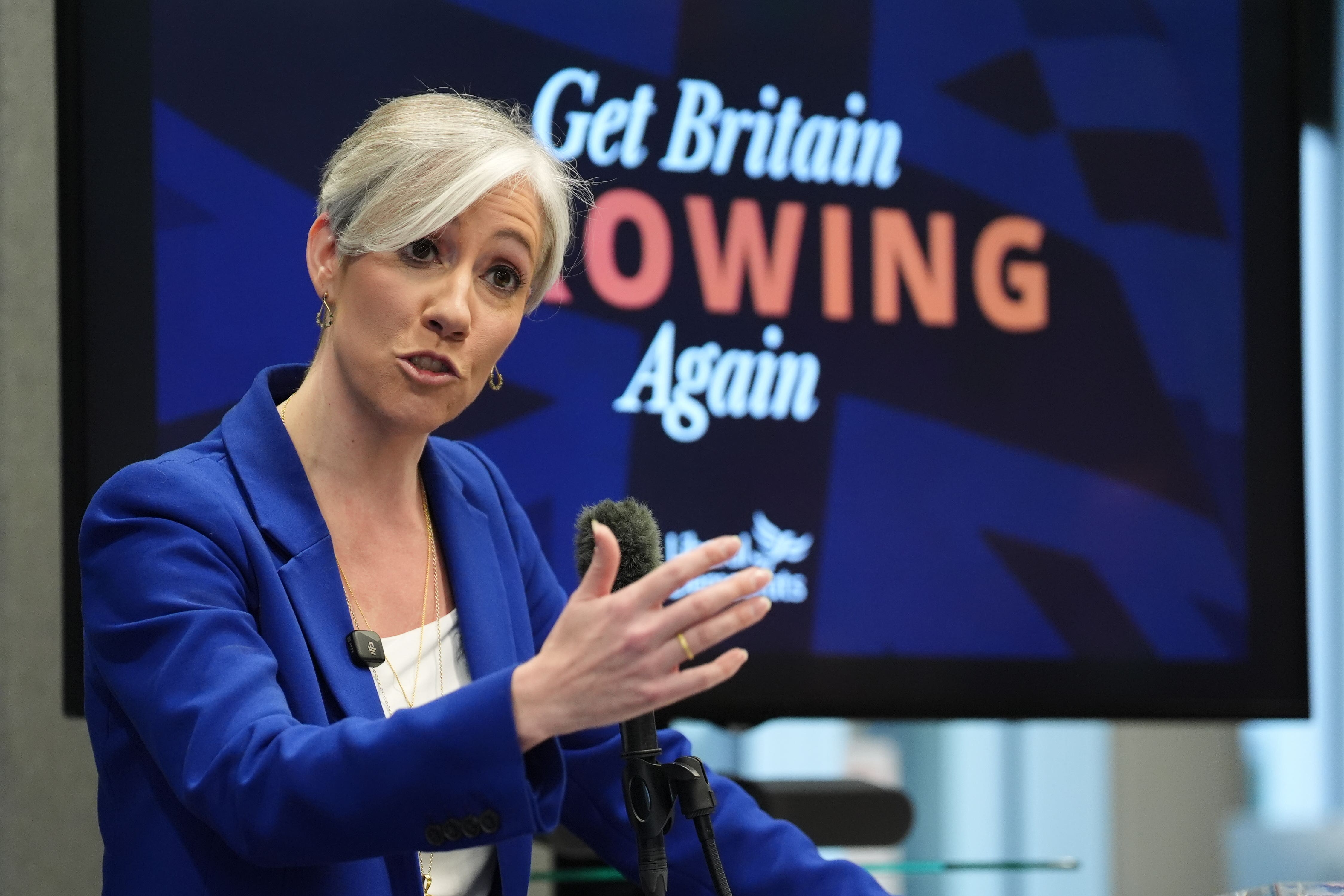 Lib Dem deputy leader Daisy Cooper said a new ‘Department for Growth’ would ‘focus minds’ and help end the cost of living crisis (Jonathan Brady/PA)