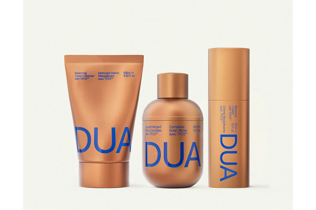 The range includes a cleanser, glow serum and anti-ageing cream