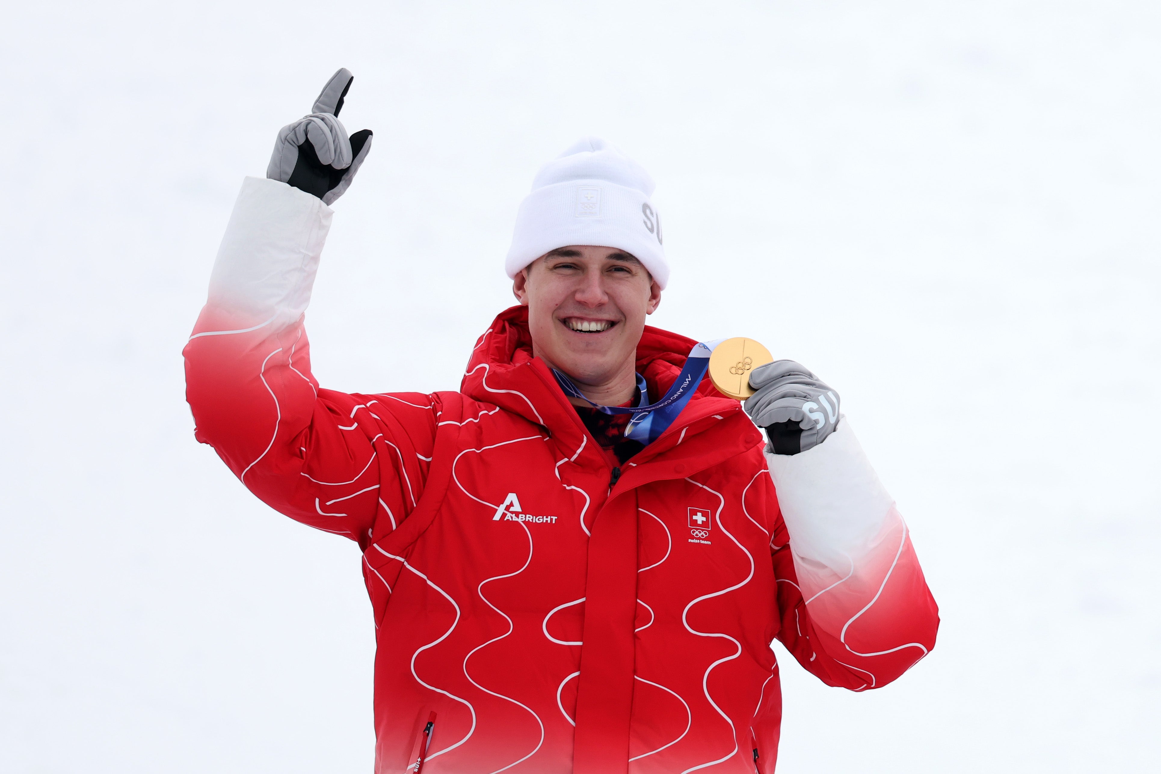 Franjo von Allmen completed a speed skiing treble