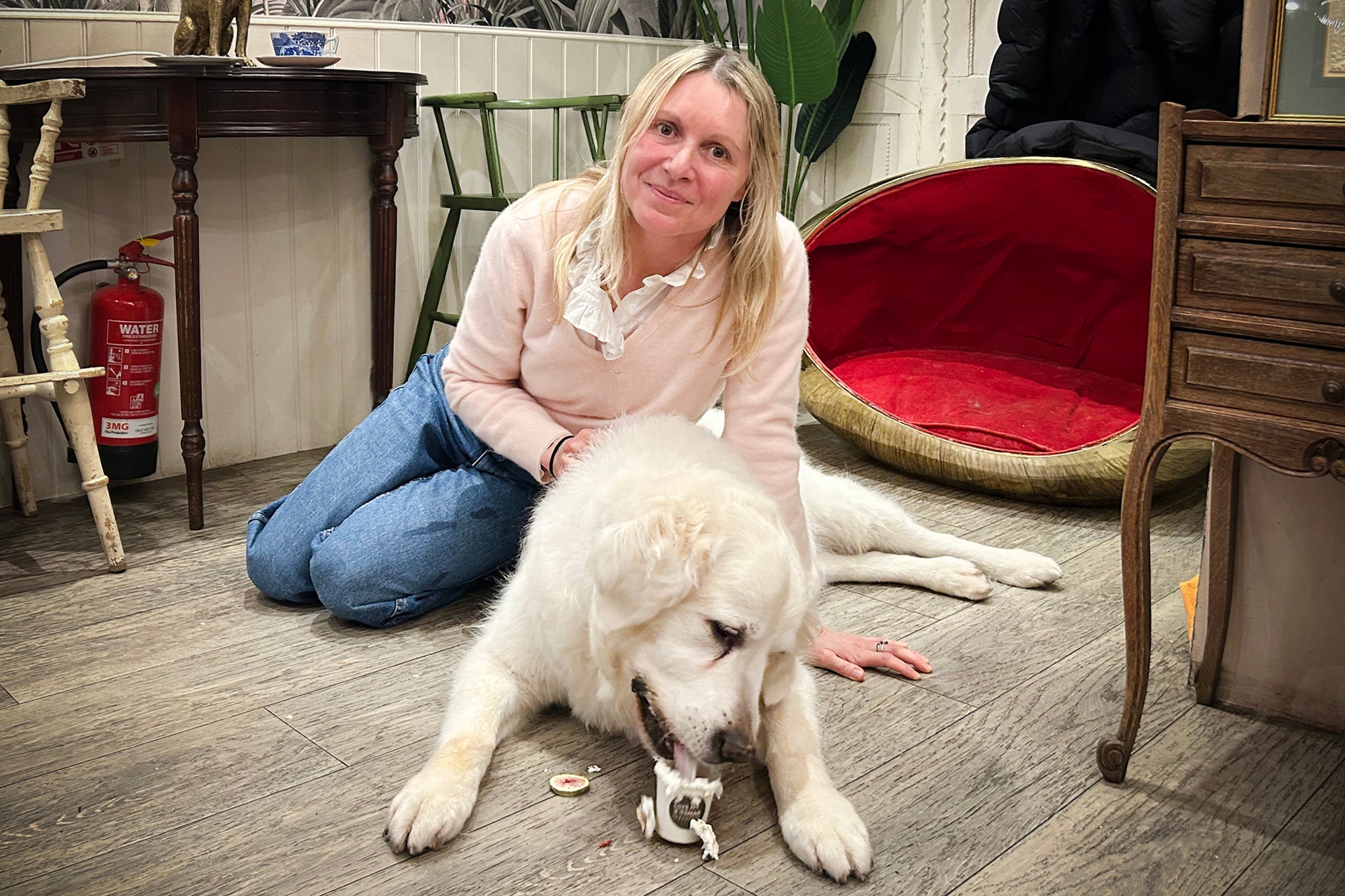 Muggles enjoyed his loaded puppucino with whipped coconut cream and goji berries at London’s Love My Human Townhouse