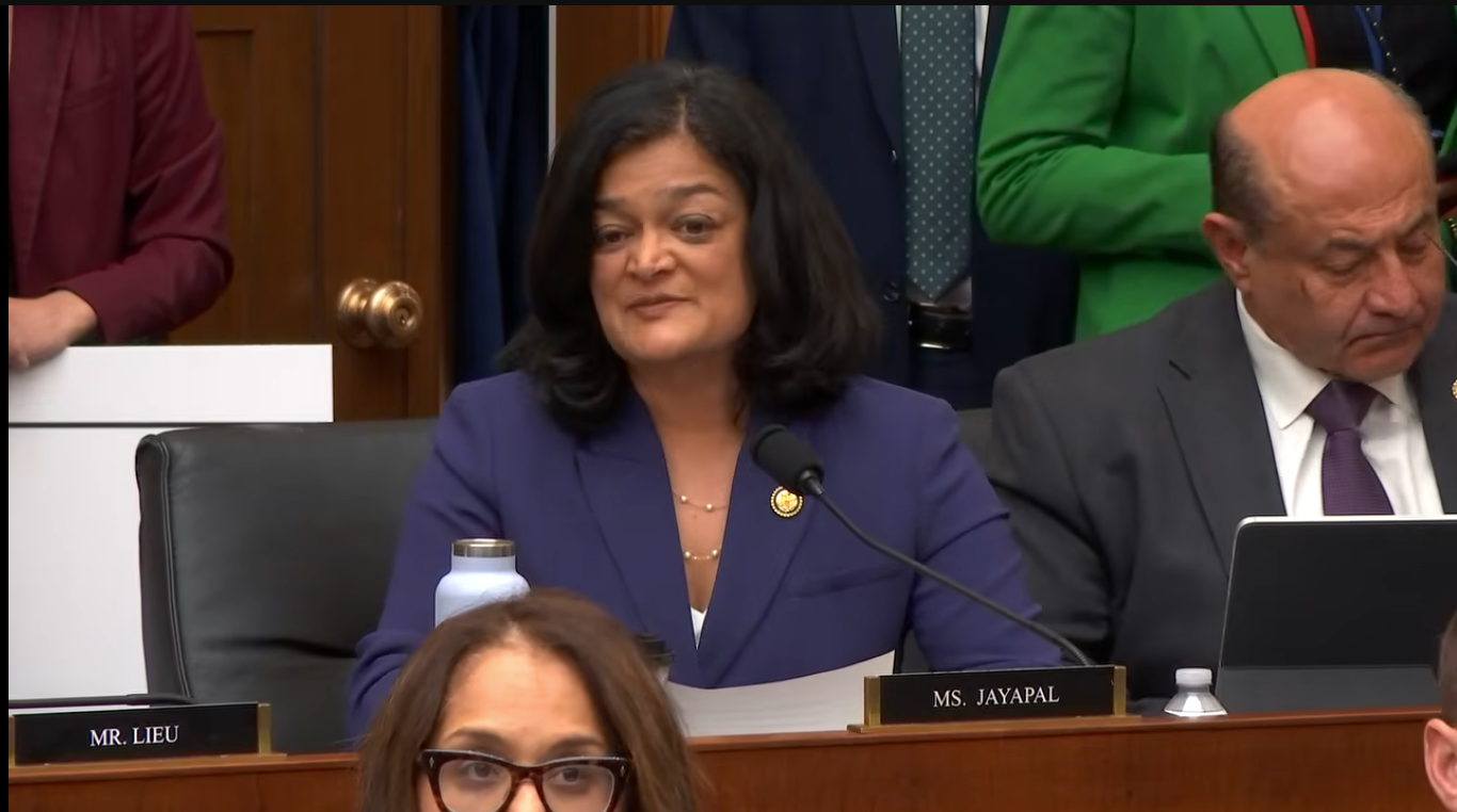 Congresswoman Pramila Jayapal called on Attorney General Pam Bondi to turn and face Epstein’s survivors while apologizing, but Bondi declined