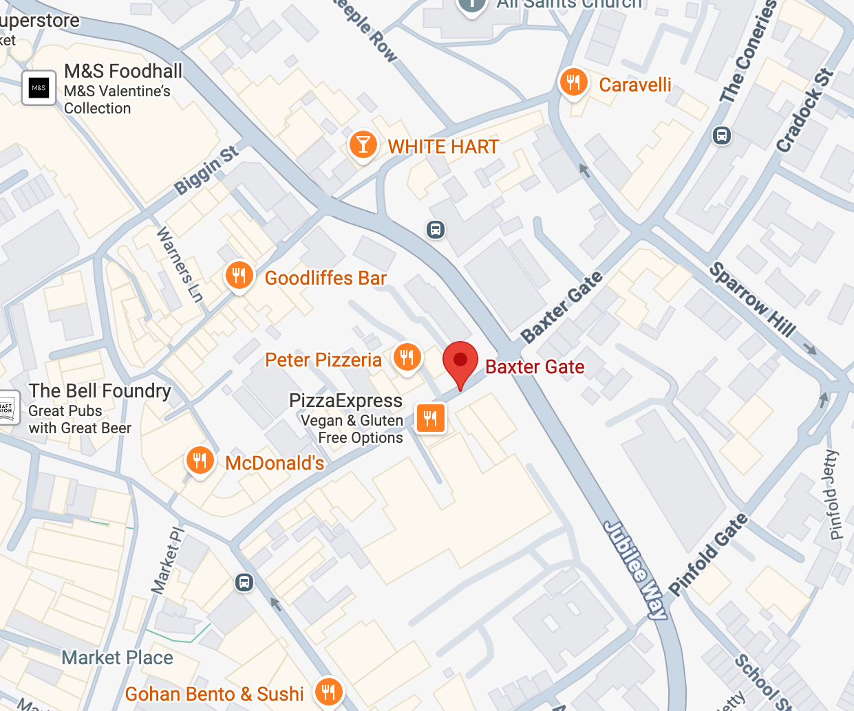 A cordon is currently in place at Baxter Gate in Loughborough after the incident