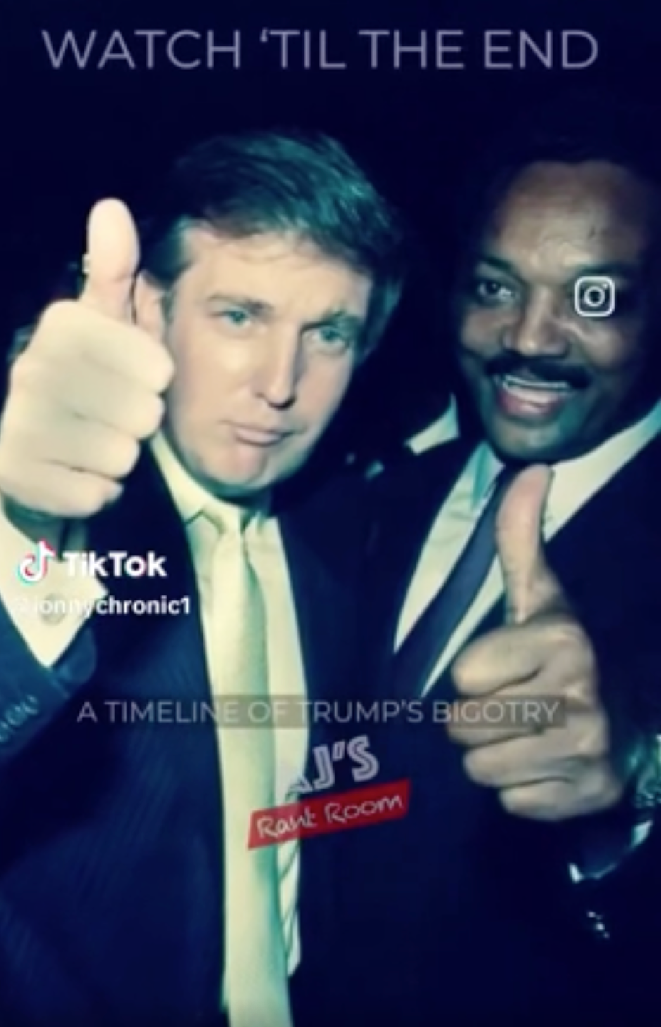 Trump shared images of himself along with several prominent Black Americans, including Jesse Jackson