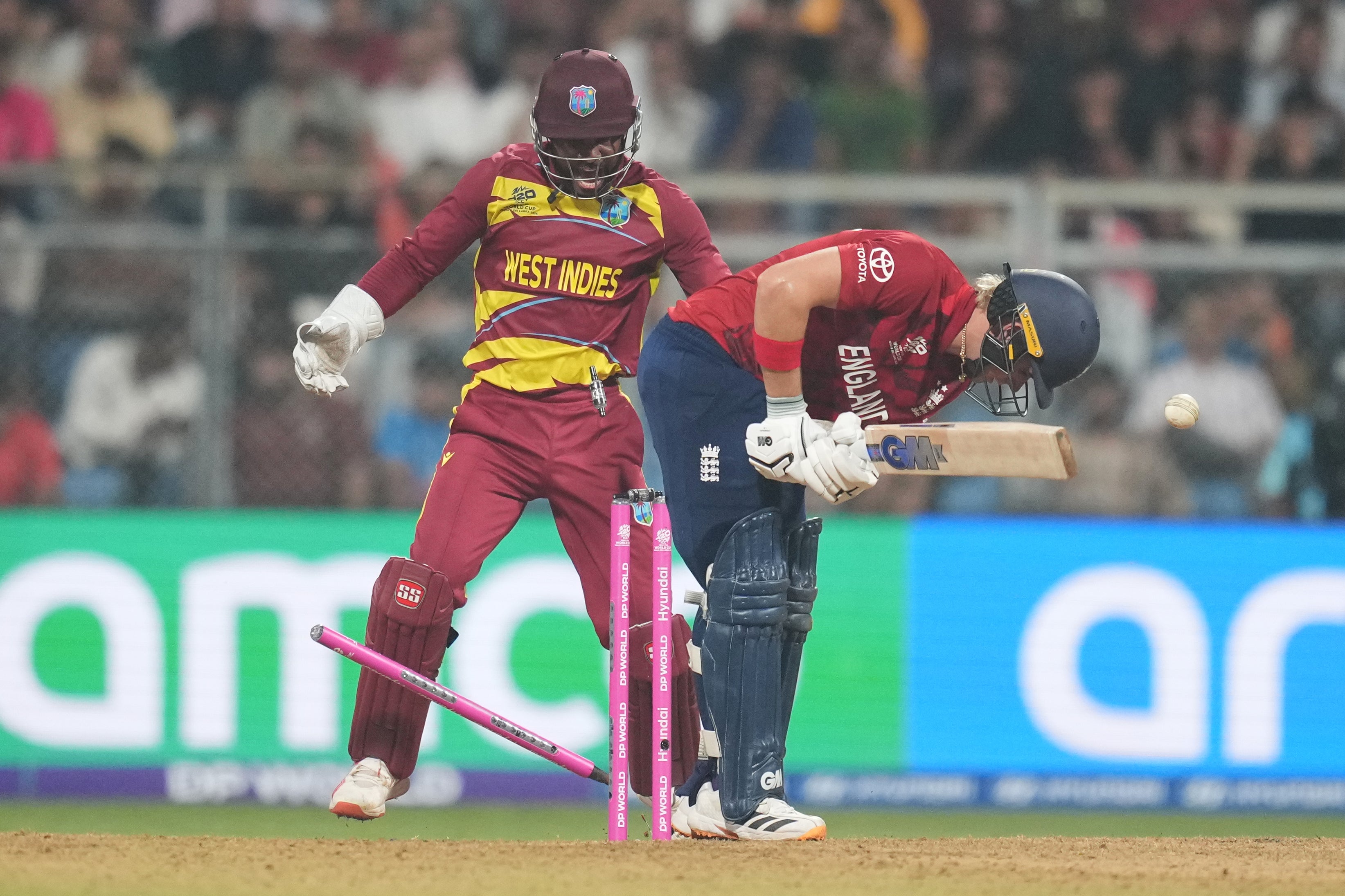 England struggled against spin as the West Indies secured victory