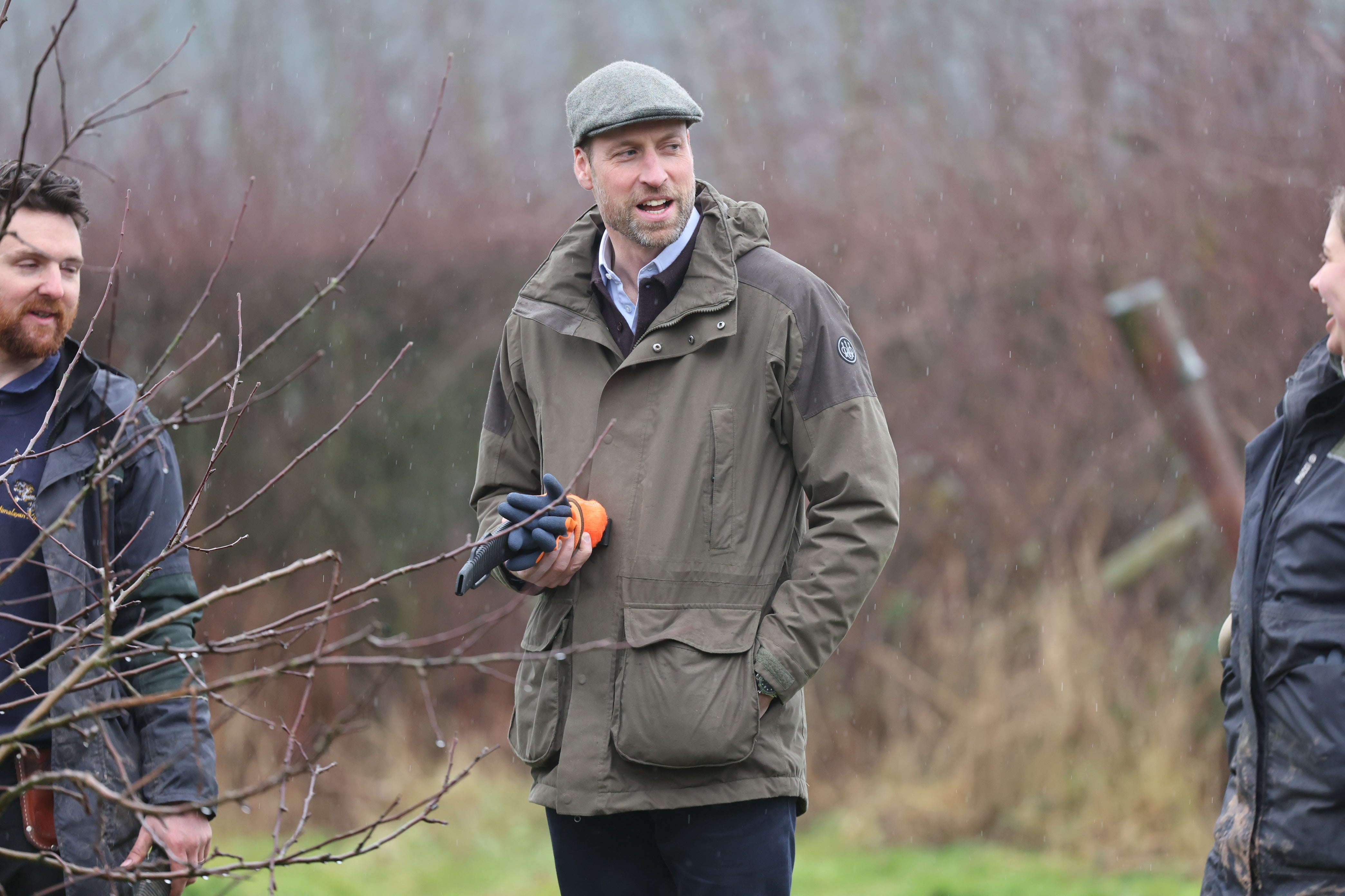 William during a visit to a family farm in Herefordshire (Richard Pohle/The Times/PA)