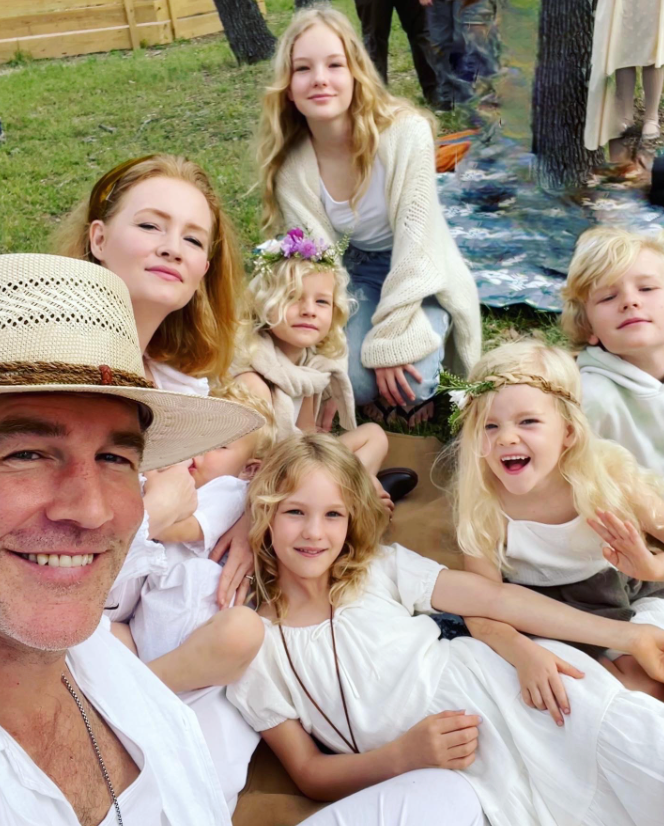 Van Der Beek and shared six young children with his wife, Kimberly Brook