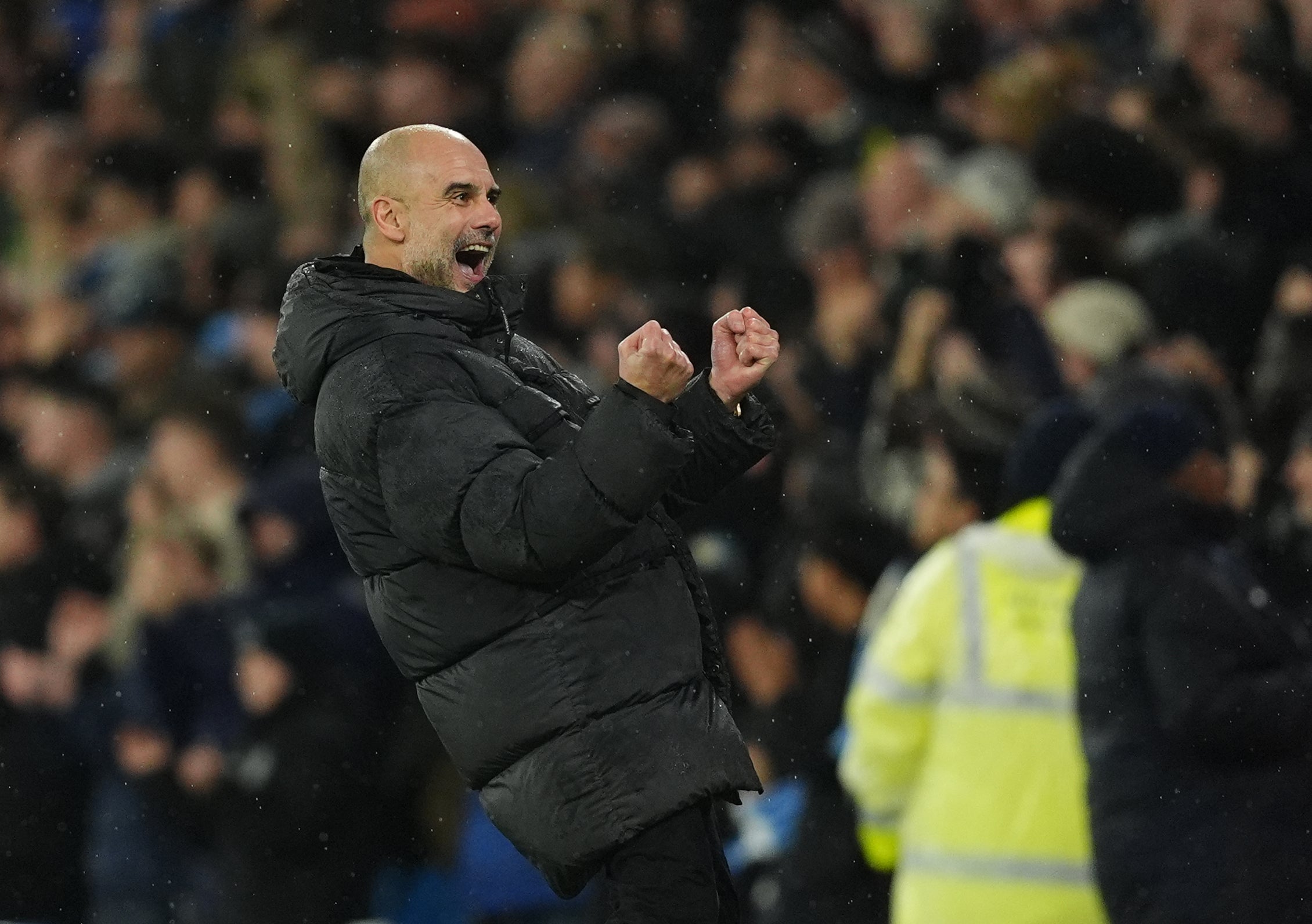 Pep Guardiola’s side are right behind Arsenal in the Premier League table (Martin Rickett/PA)