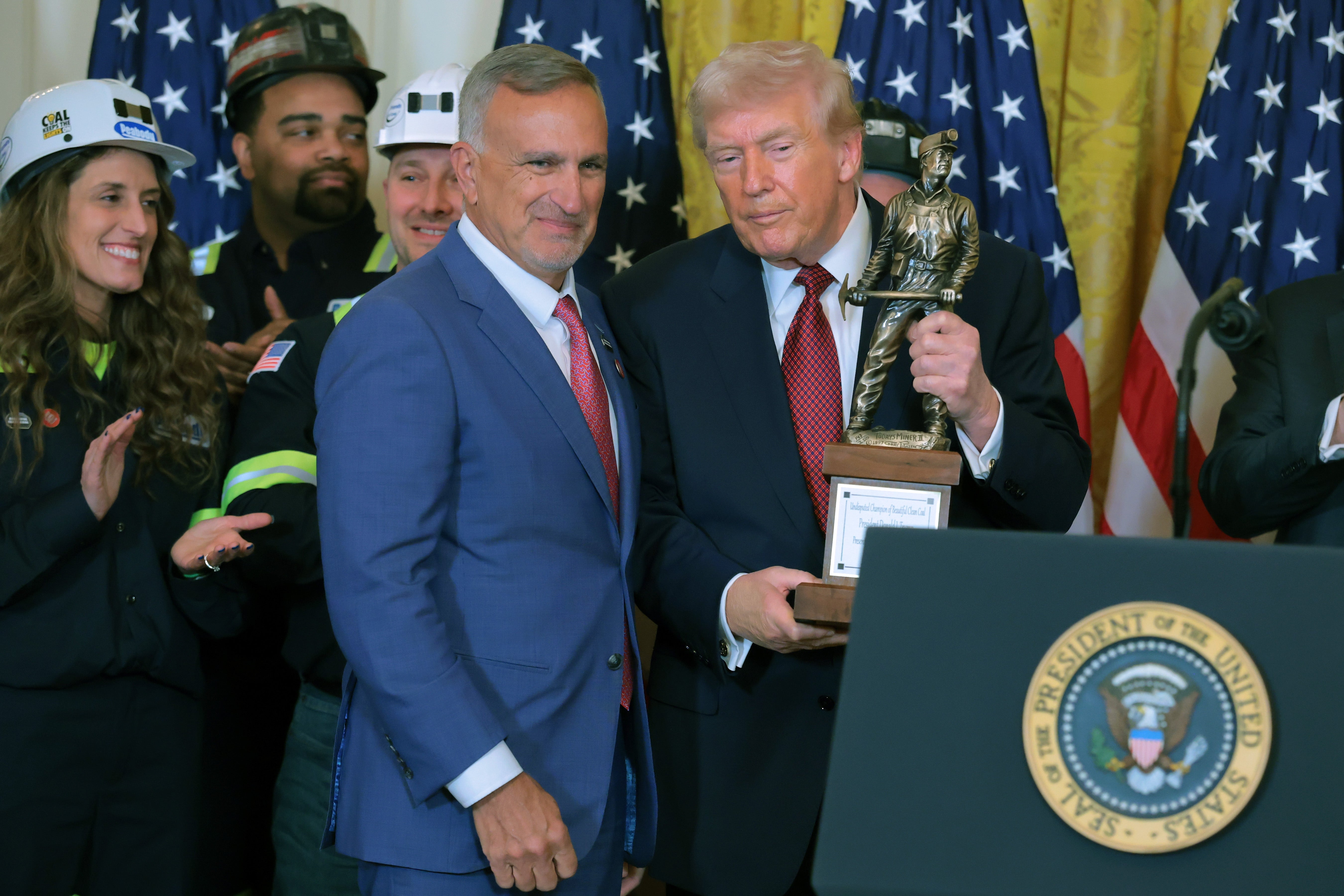 Donald Trump has added another shiny award to his cabinet of trophies that have just been invented, after being named ‘Undisputed Champion of Beautiful Clean Coal’