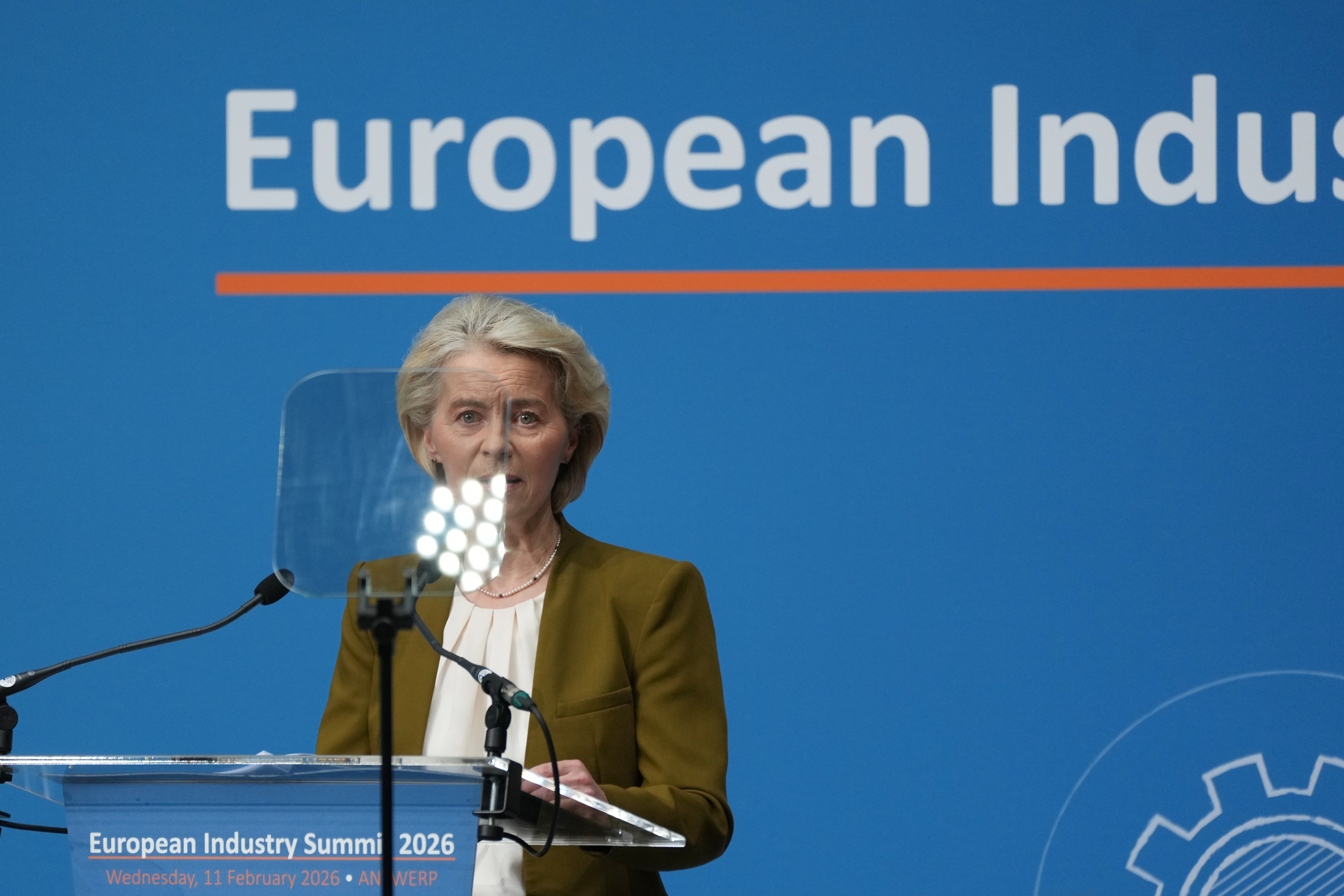 In a speech, European Commission President Ursula von der Leyen said economic strength underlies everything else.
