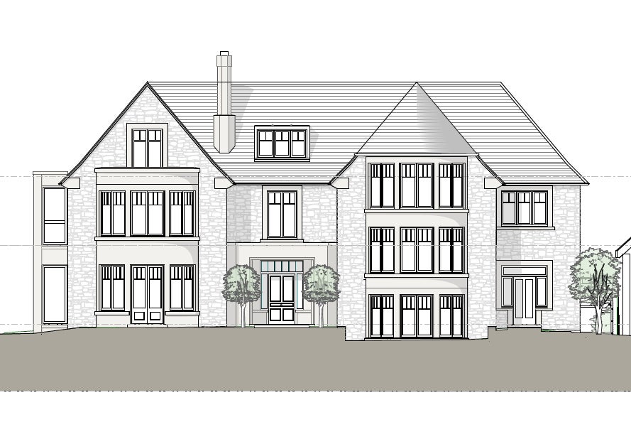 The new pad will have an indoor swimming pool, sauna, gym and yoga room on the lower ground floor and a huge kitchen, day room, living room, snug, office and grand entrance hall on the ground floor.