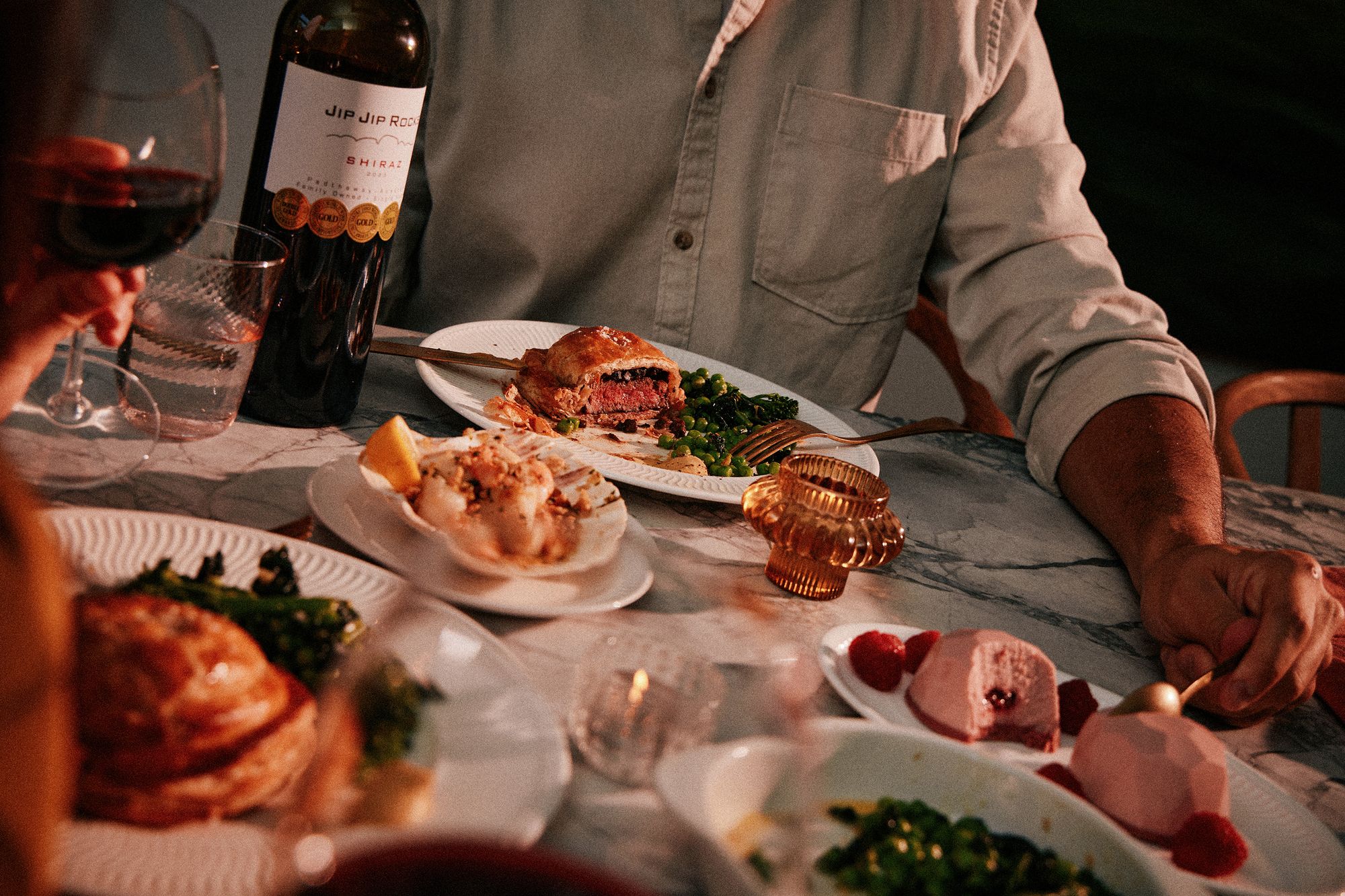 The supermarket is offering three courses and a drink for £12.50 per head