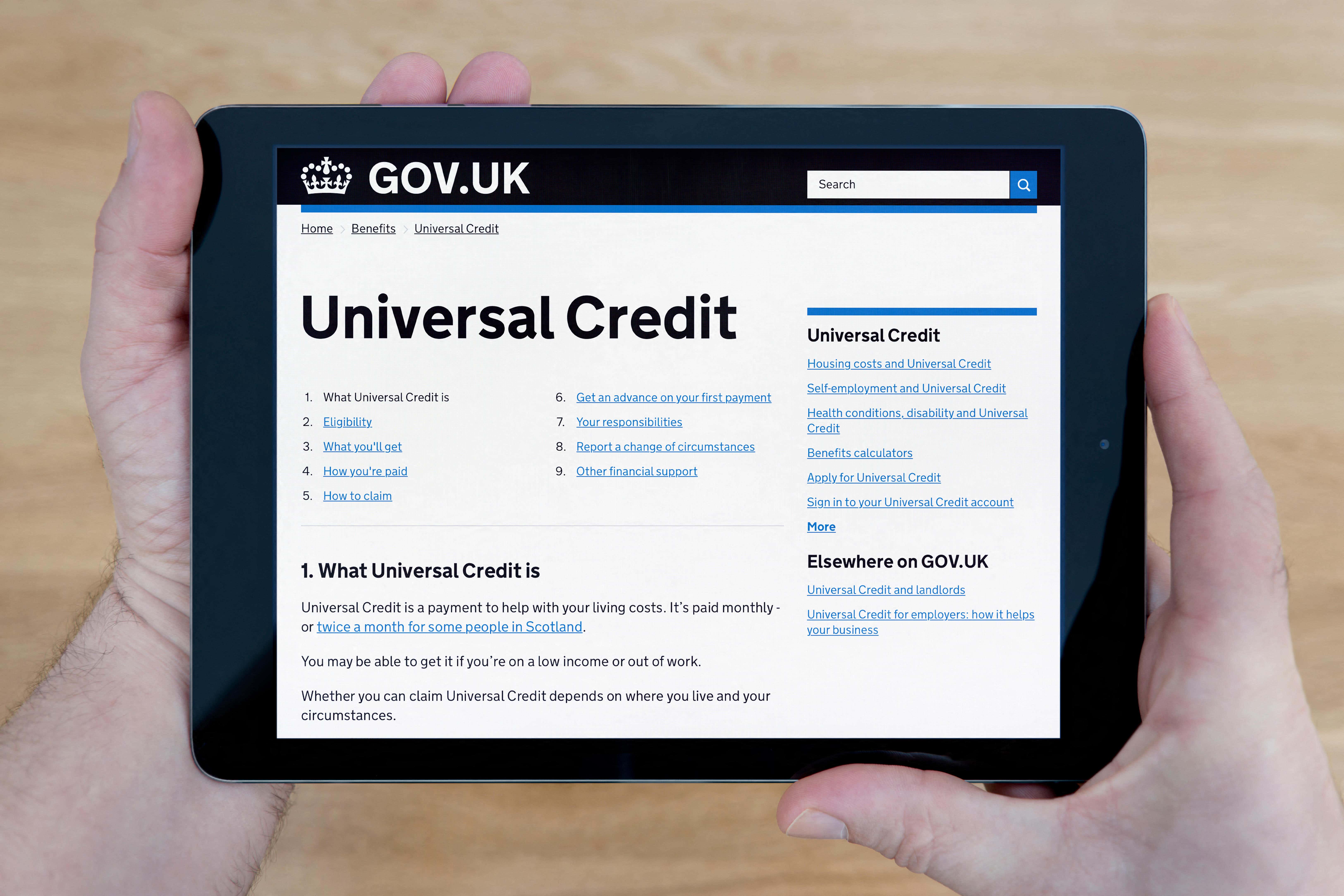 Around 8.6 million people across the UK were likely to be claiming universal credit towards the end of 2025