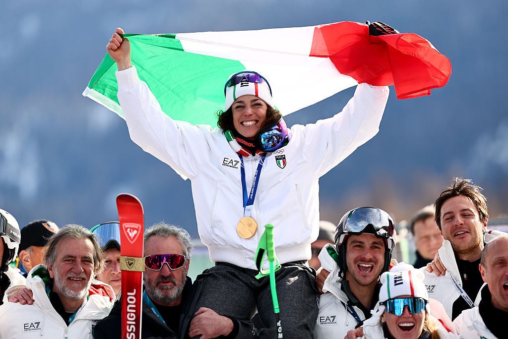 Italy’s Federica Brignone wins super-G less than a year after horror crash