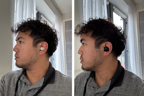 The XM6 fit more securely in the ear compared to the XM5 (Alex Lee/The Independent )