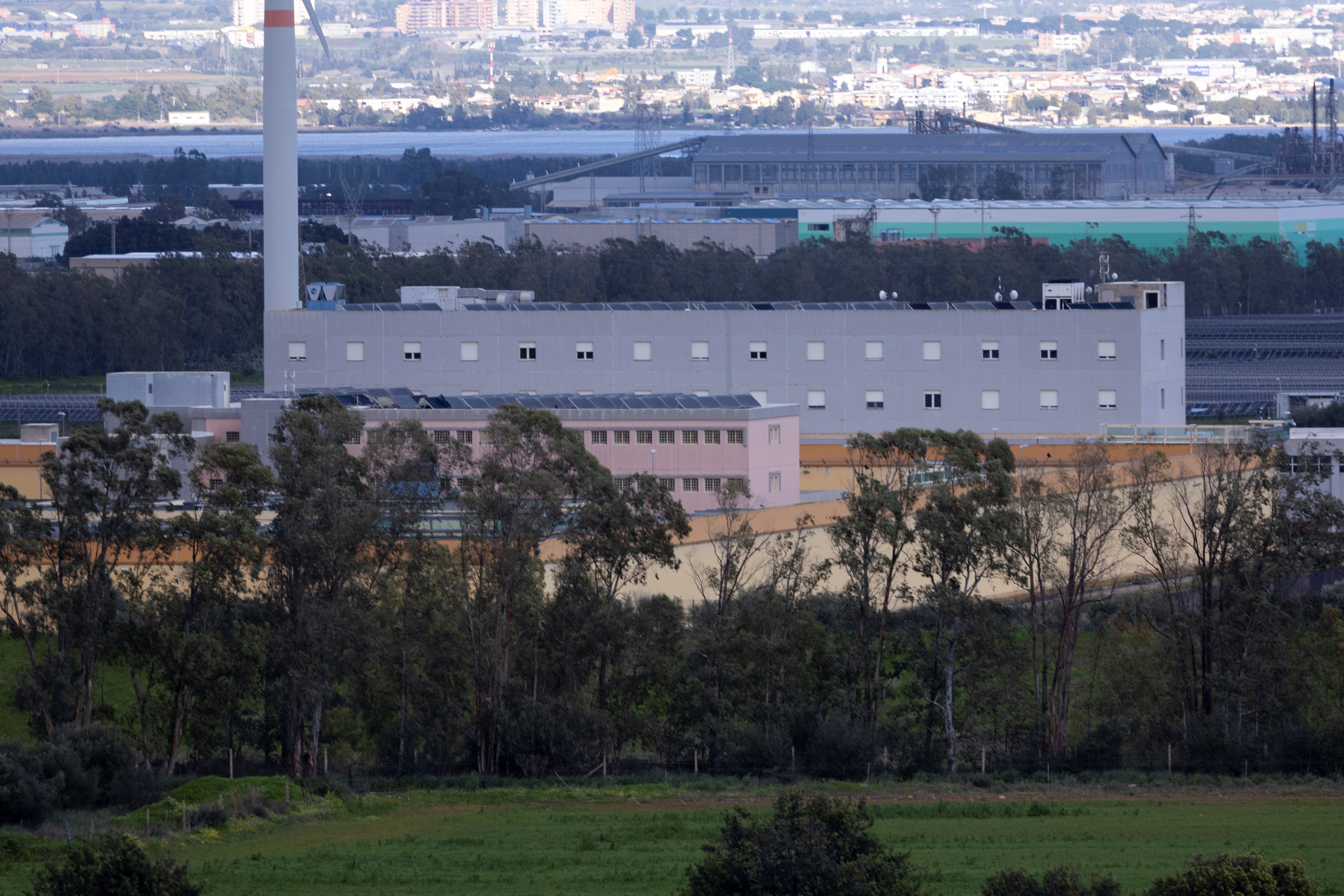 General view of the Ettore Scalas prison in Cagliari, Italy