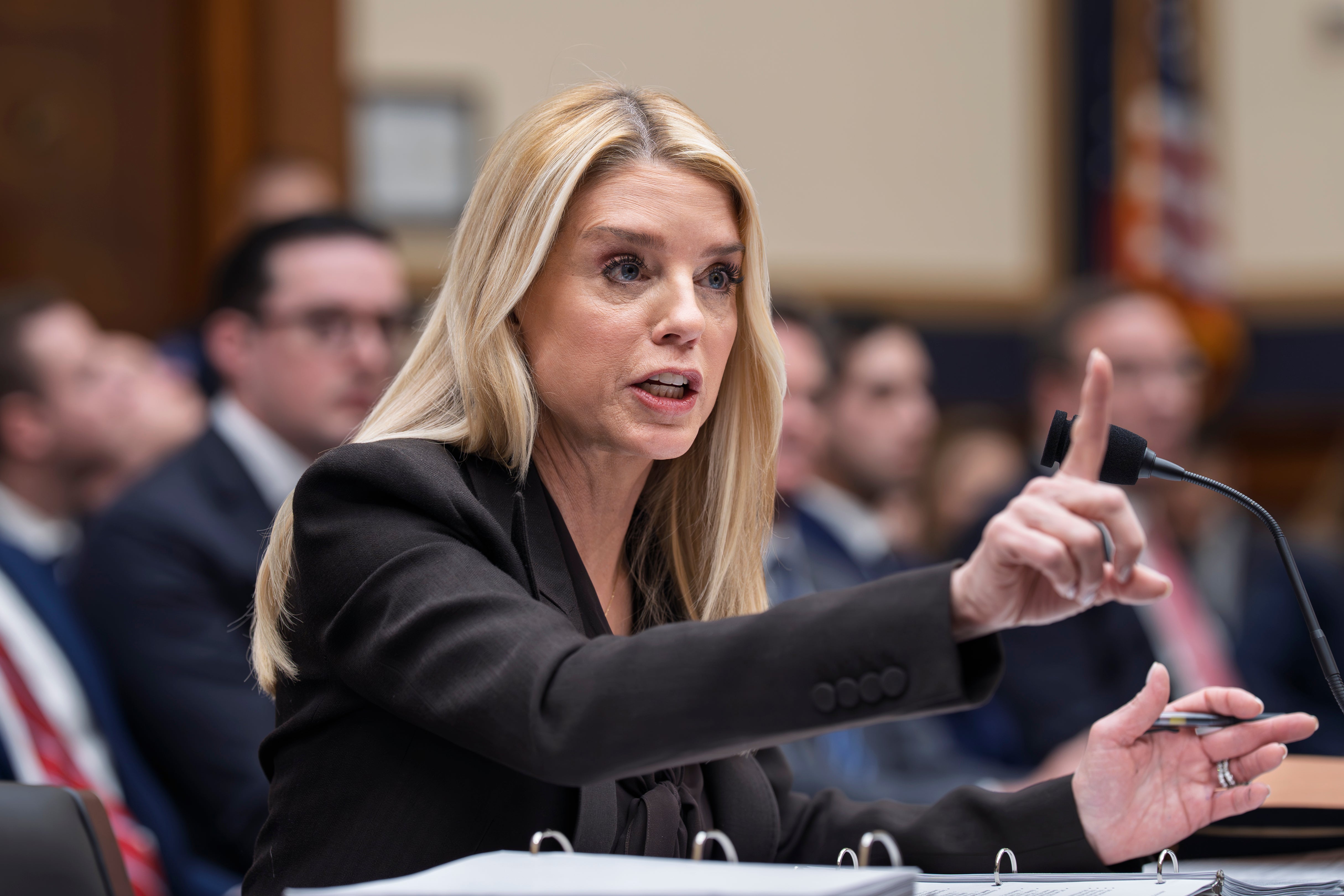 Attorney General Pam Bondi delivered fiery testimony in exchanges with Democrats on Wednesday over her handling of the investigation into Jeffrey Epstein.