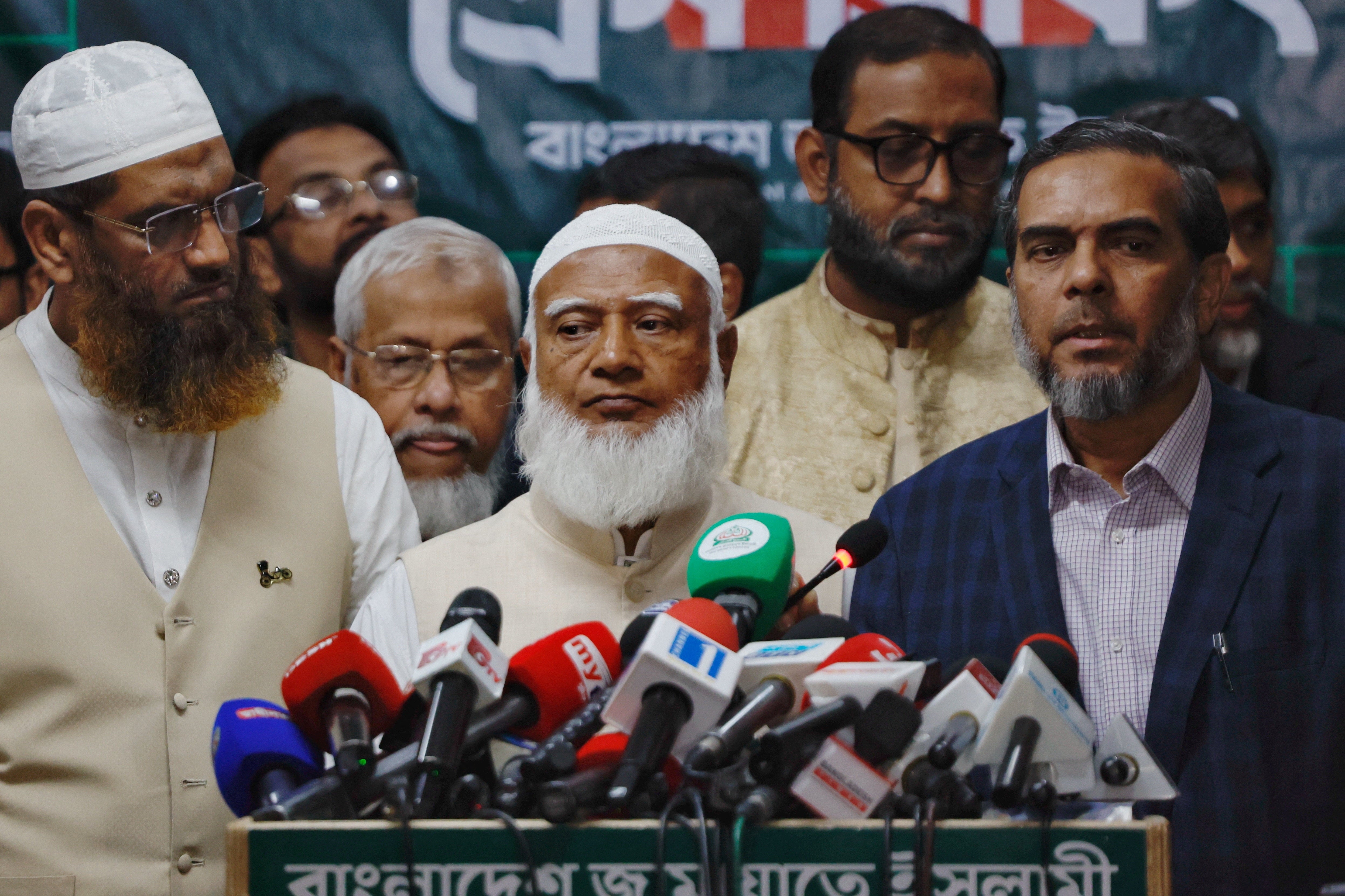Shafiqur Rahman, Ameer of Jamaat-e-Islami Bangladesh, attends a press conference following the 13th general election