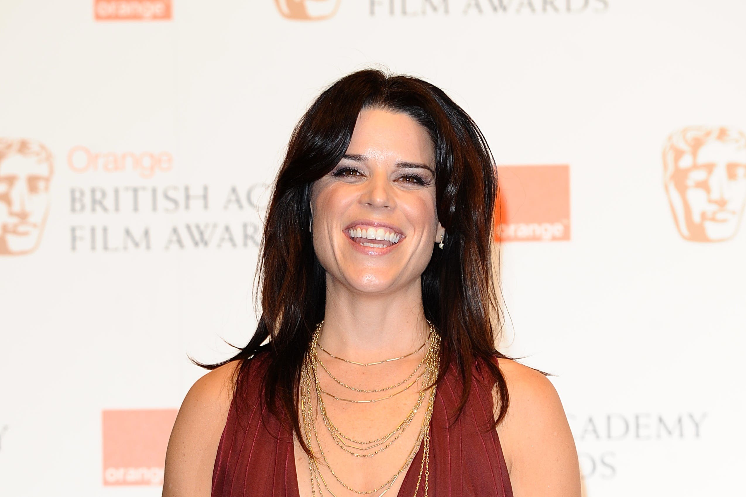 Neve Campbell in the press room at the 2011 Orange British Academy Film Awards, The Royal Opera House, Covent Garden, London.