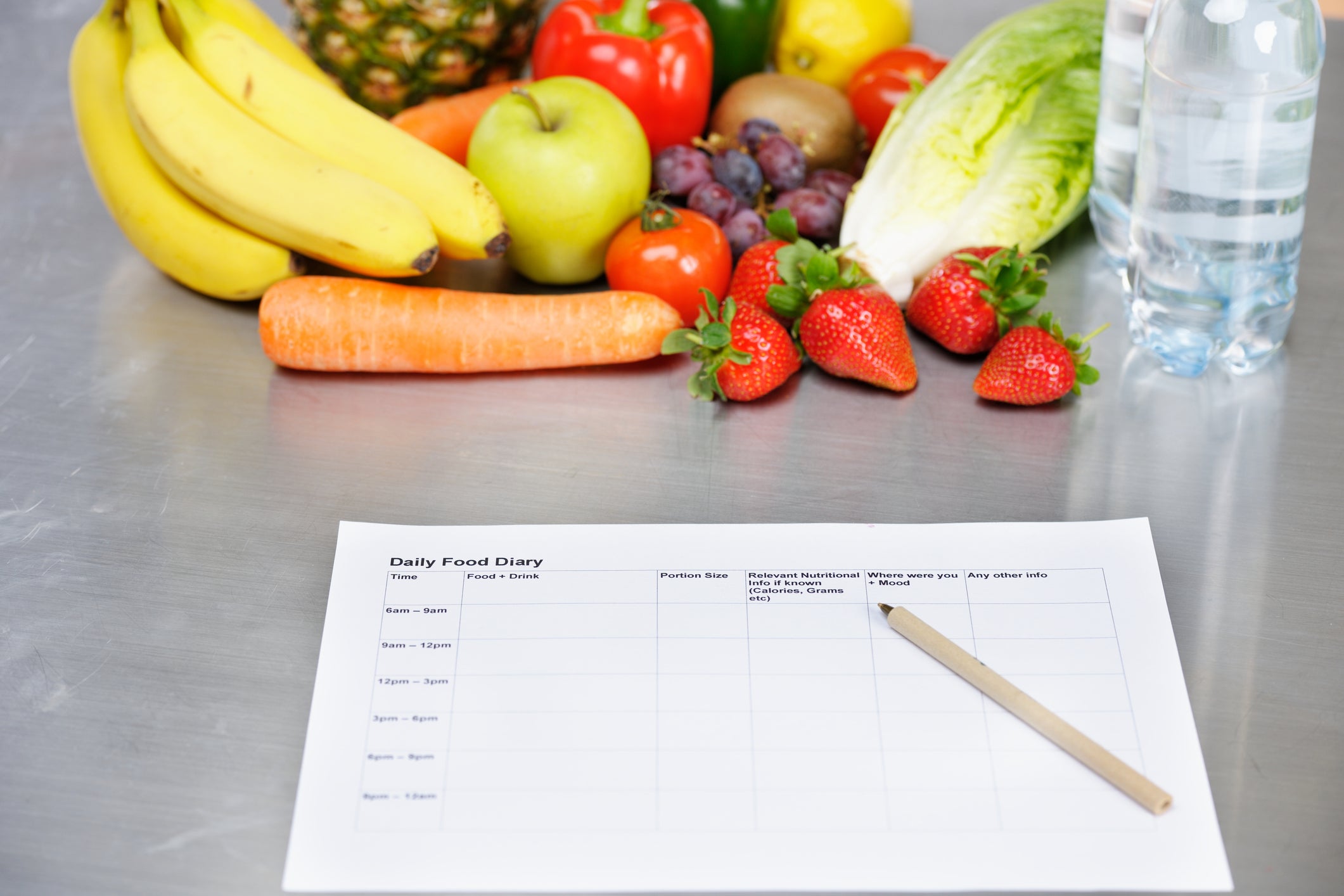 Keeping a food diary for a week will improve your diet quality