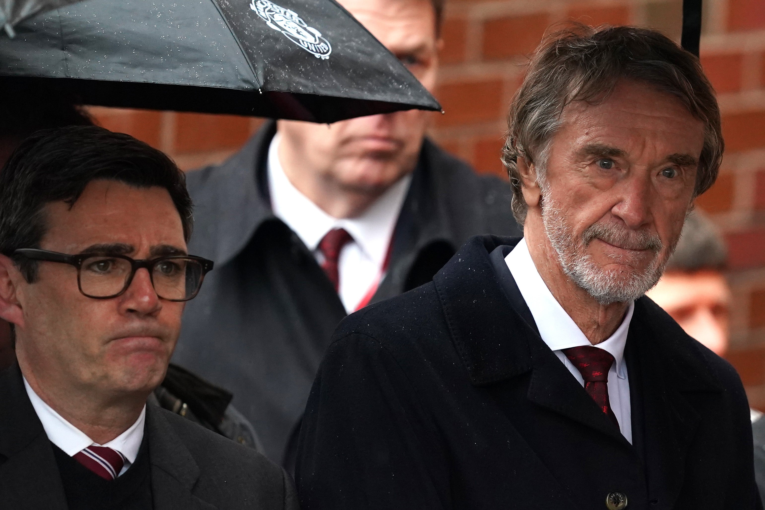 Andy Burnham (left) has urged Sir Jim Ratcliffe to retract his comments